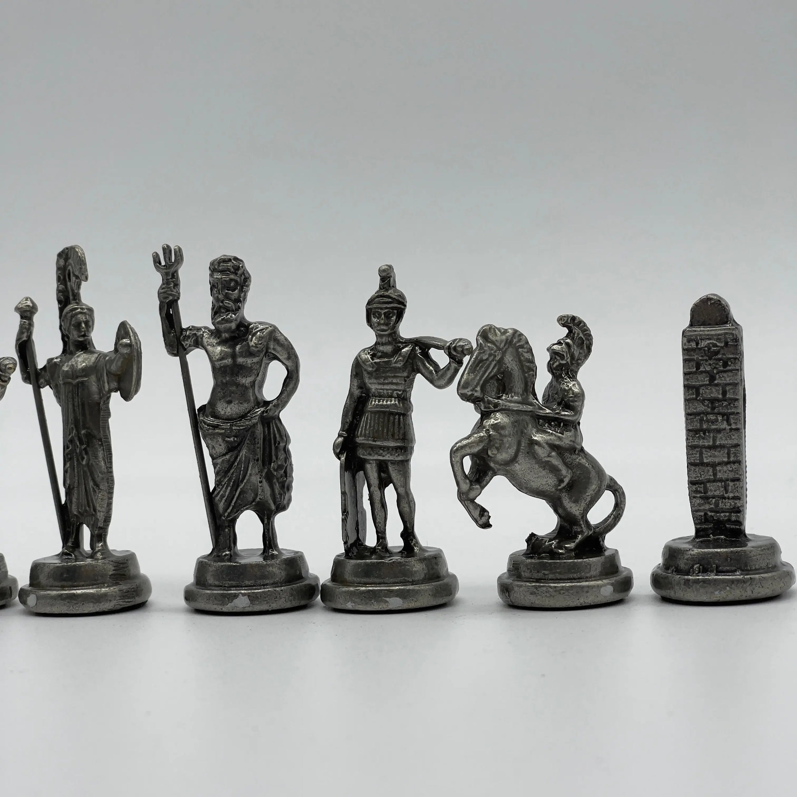 Copper Handmade Greek Luxury Metal Chess Pieces Set