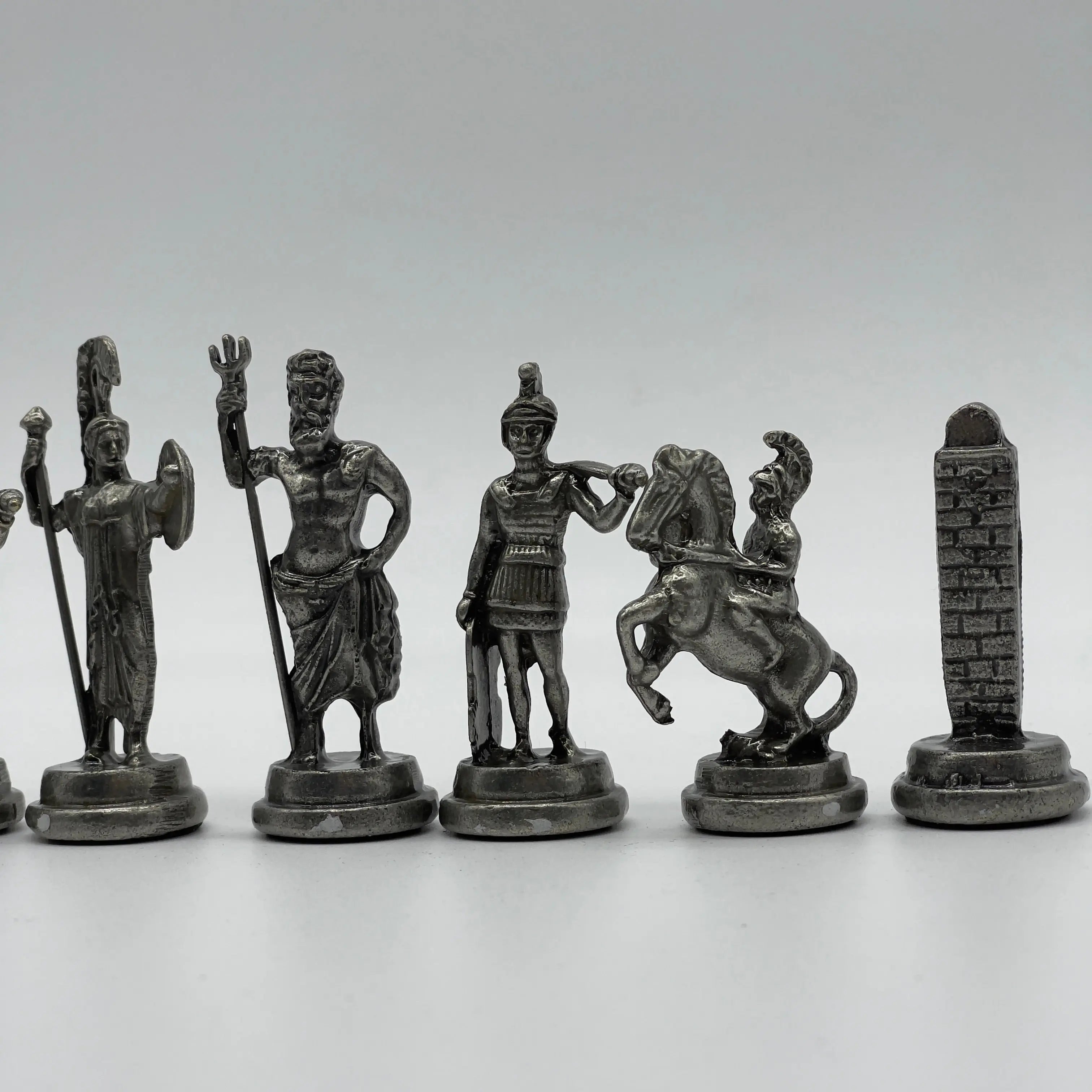 Copper Handmade Greek Luxury Metal Chess Pieces Set