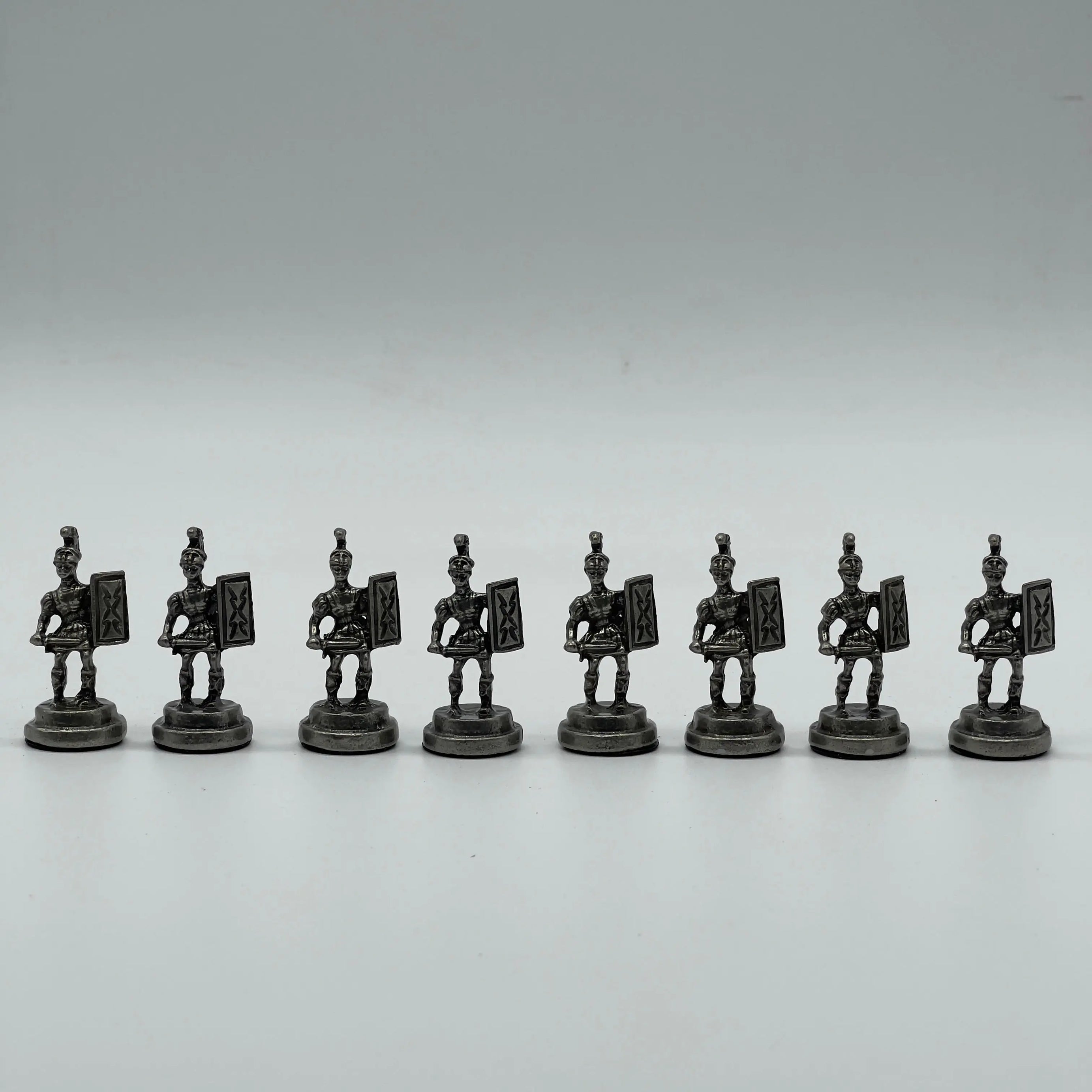 Copper Handmade Greek Luxury Metal Chess Pieces Set
