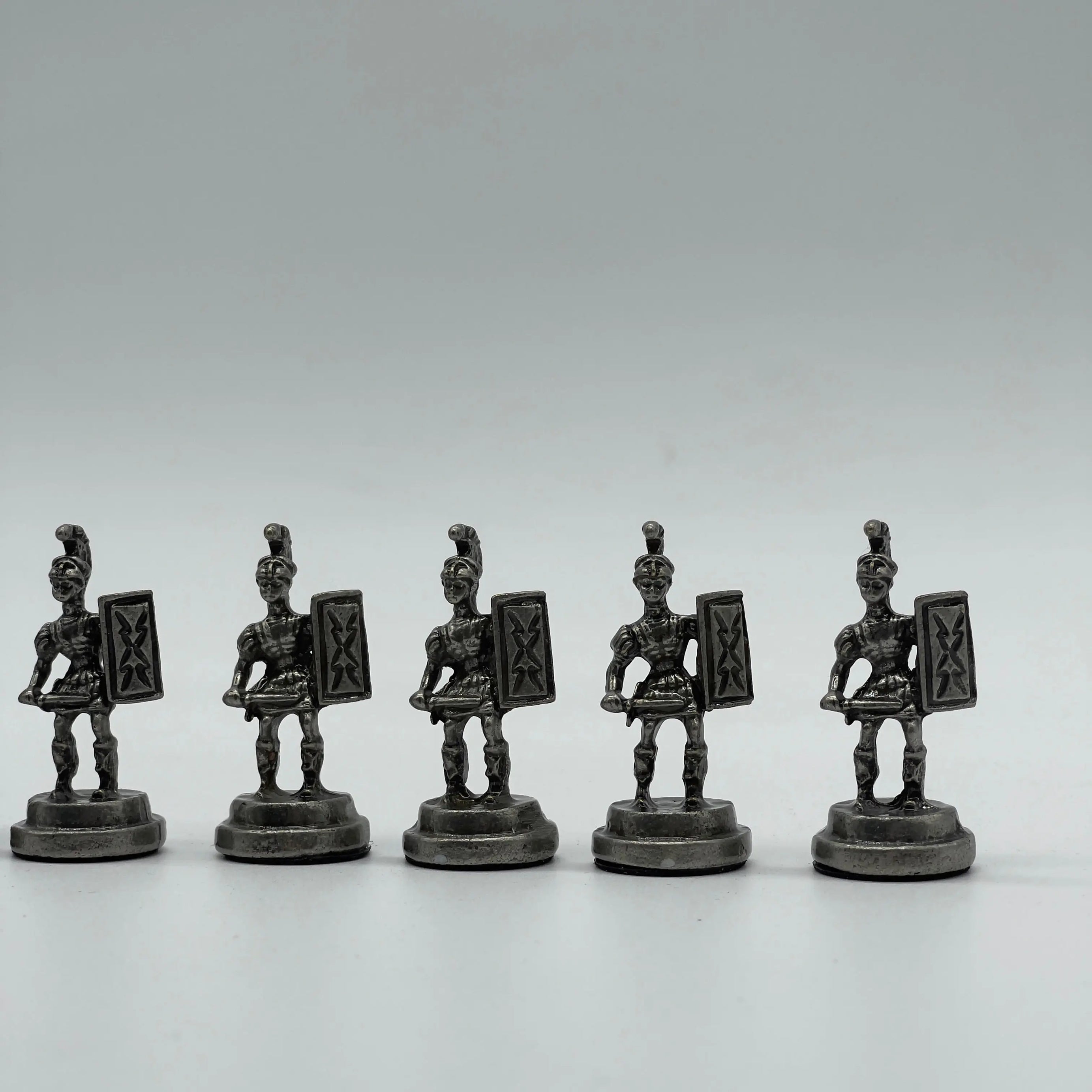 Copper Handmade Greek Luxury Metal Chess Pieces Set