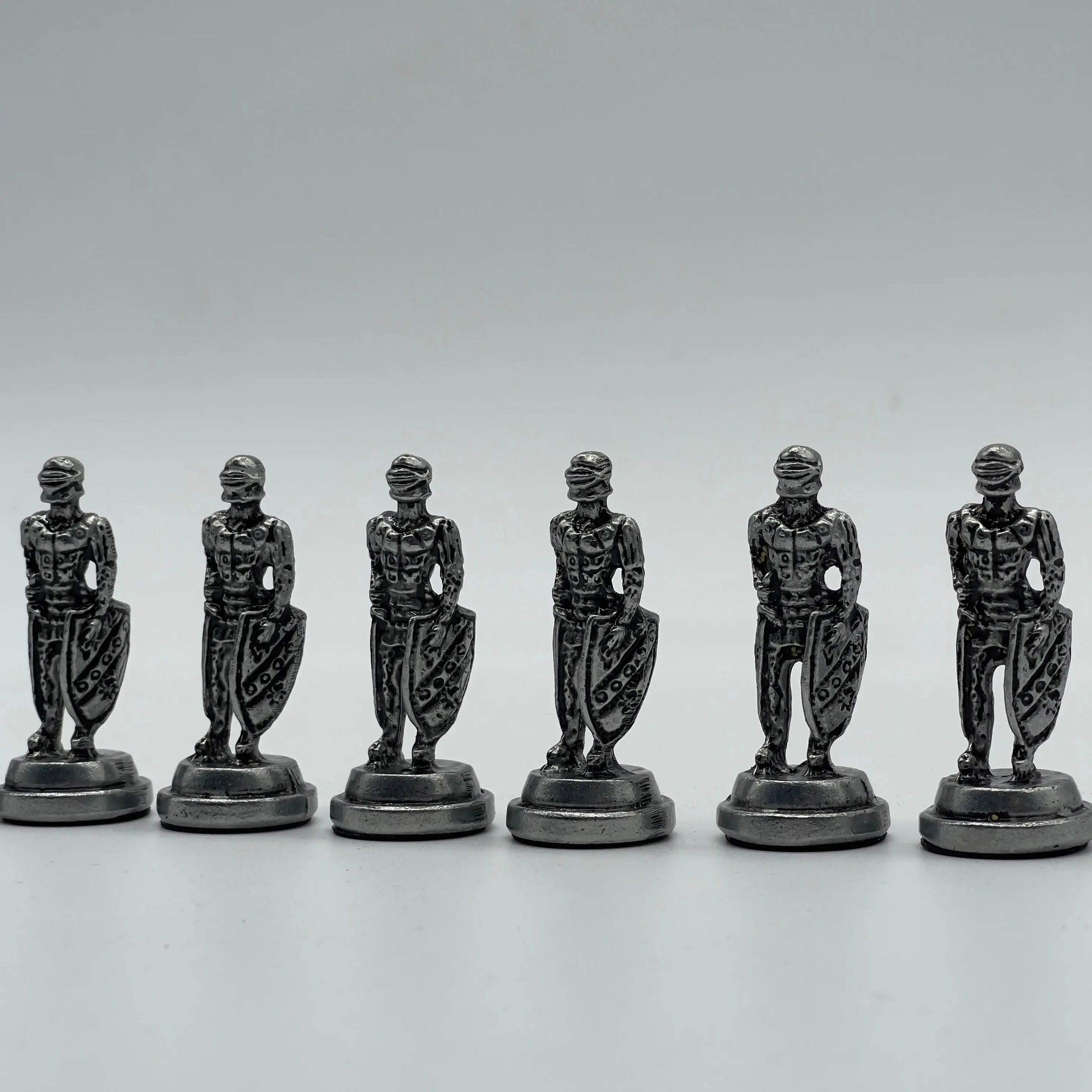 Spanish Handmade Gold-Silver Metal Chess Pieces Set