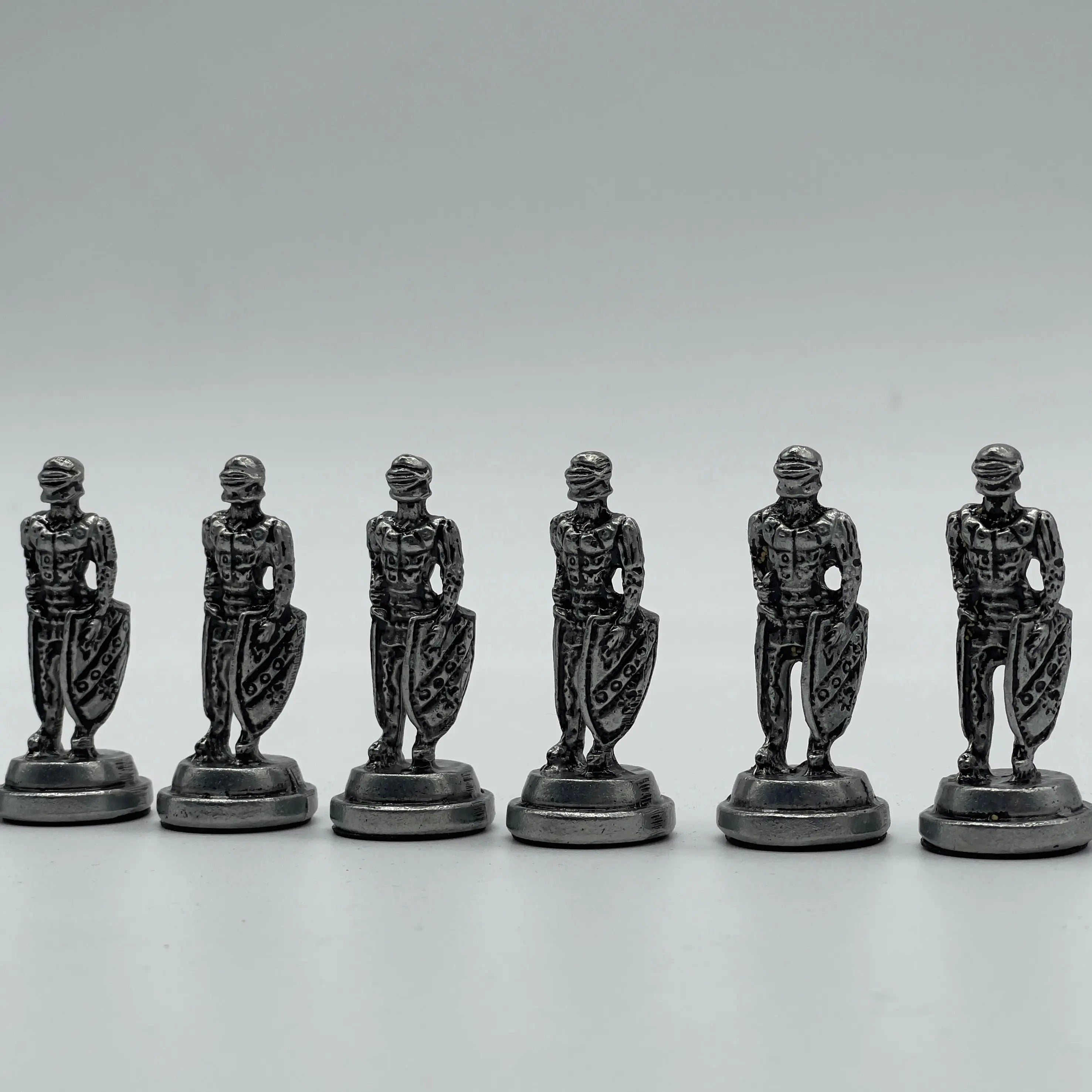 Spanish Handmade Gold-Silver Metal Chess Pieces Set