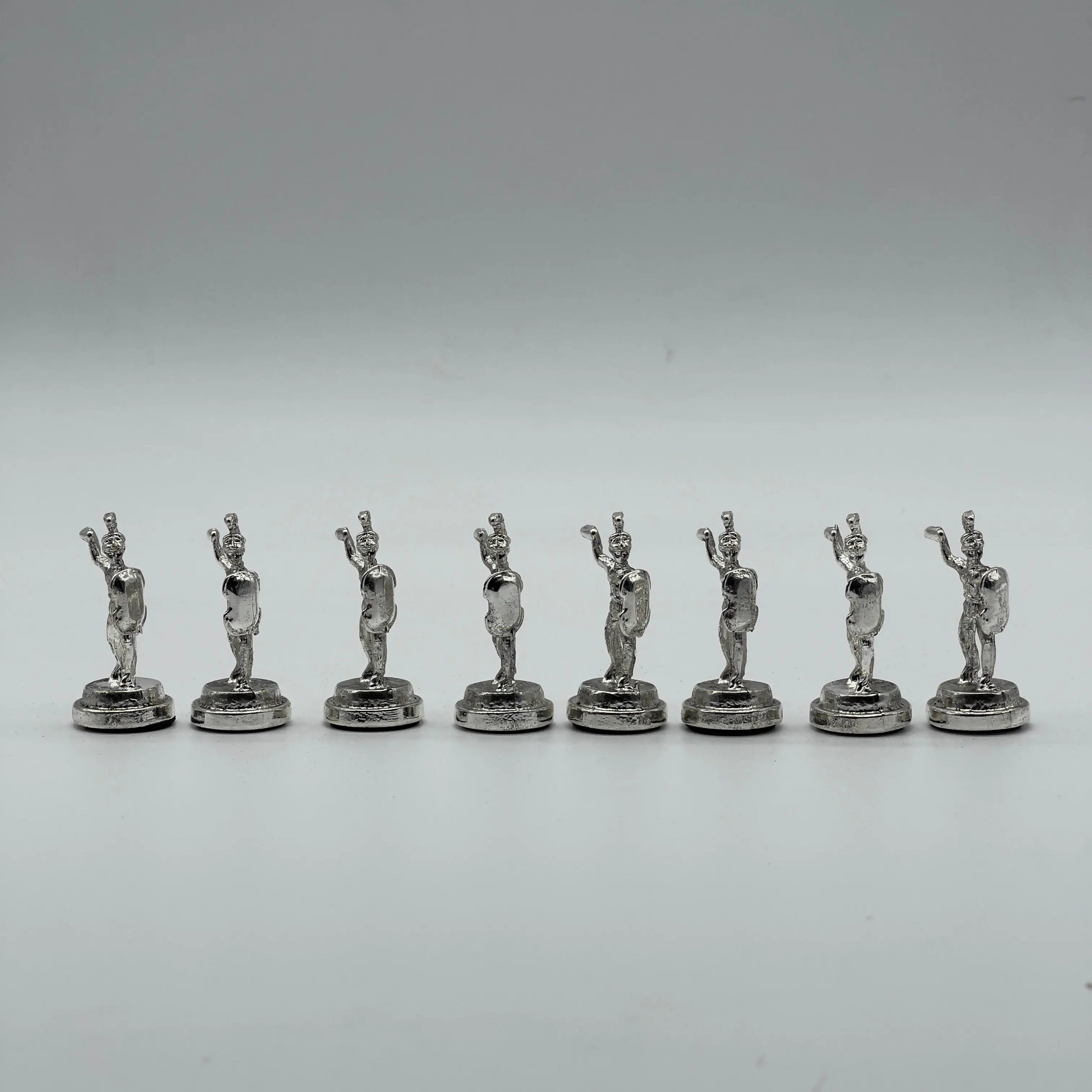 Handmade Metal Chess Pieces, Romans Chess Pieces, Gold Metal Chess Pieces