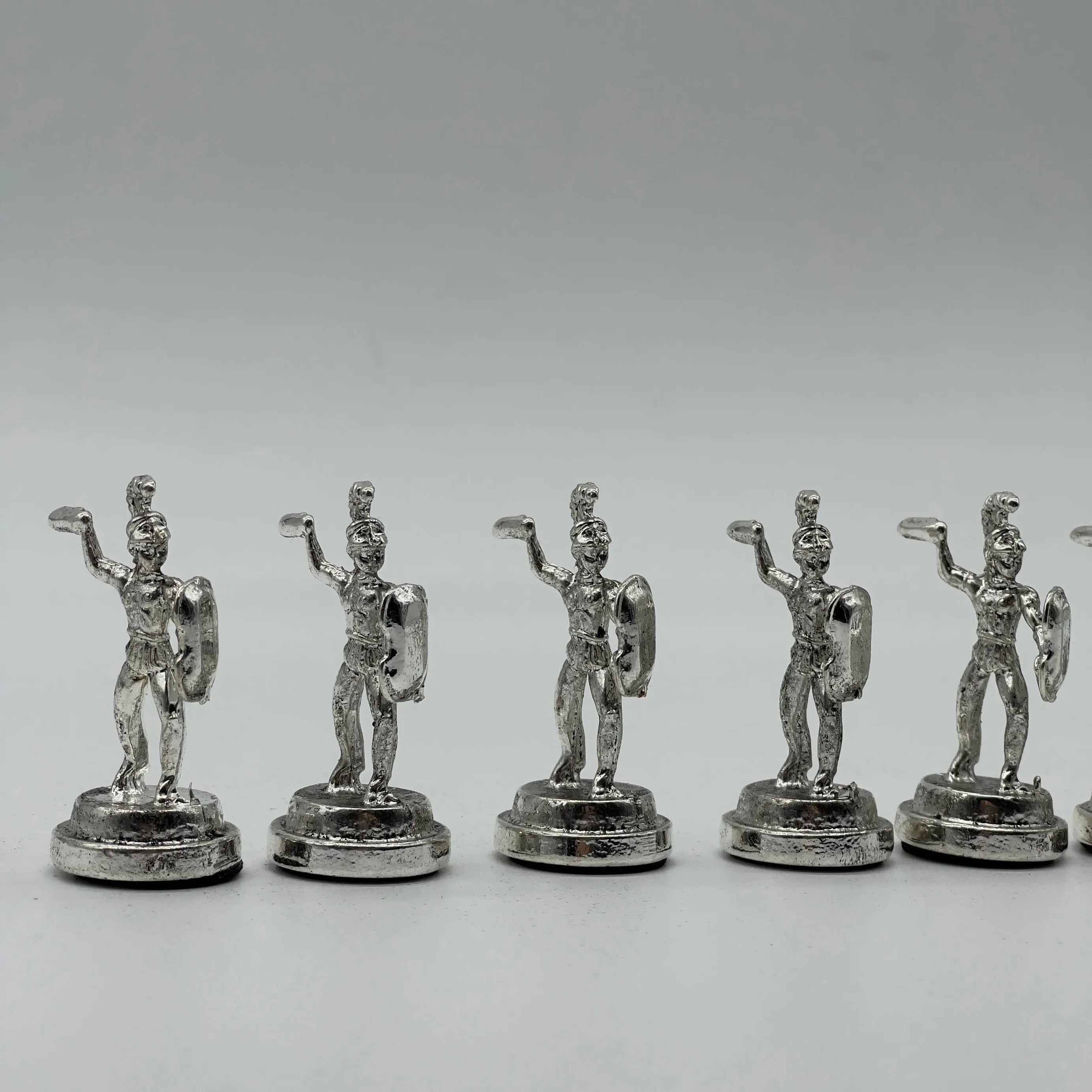 Handmade Metal Chess Pieces, Romans Chess Pieces, Gold Metal Chess Pieces