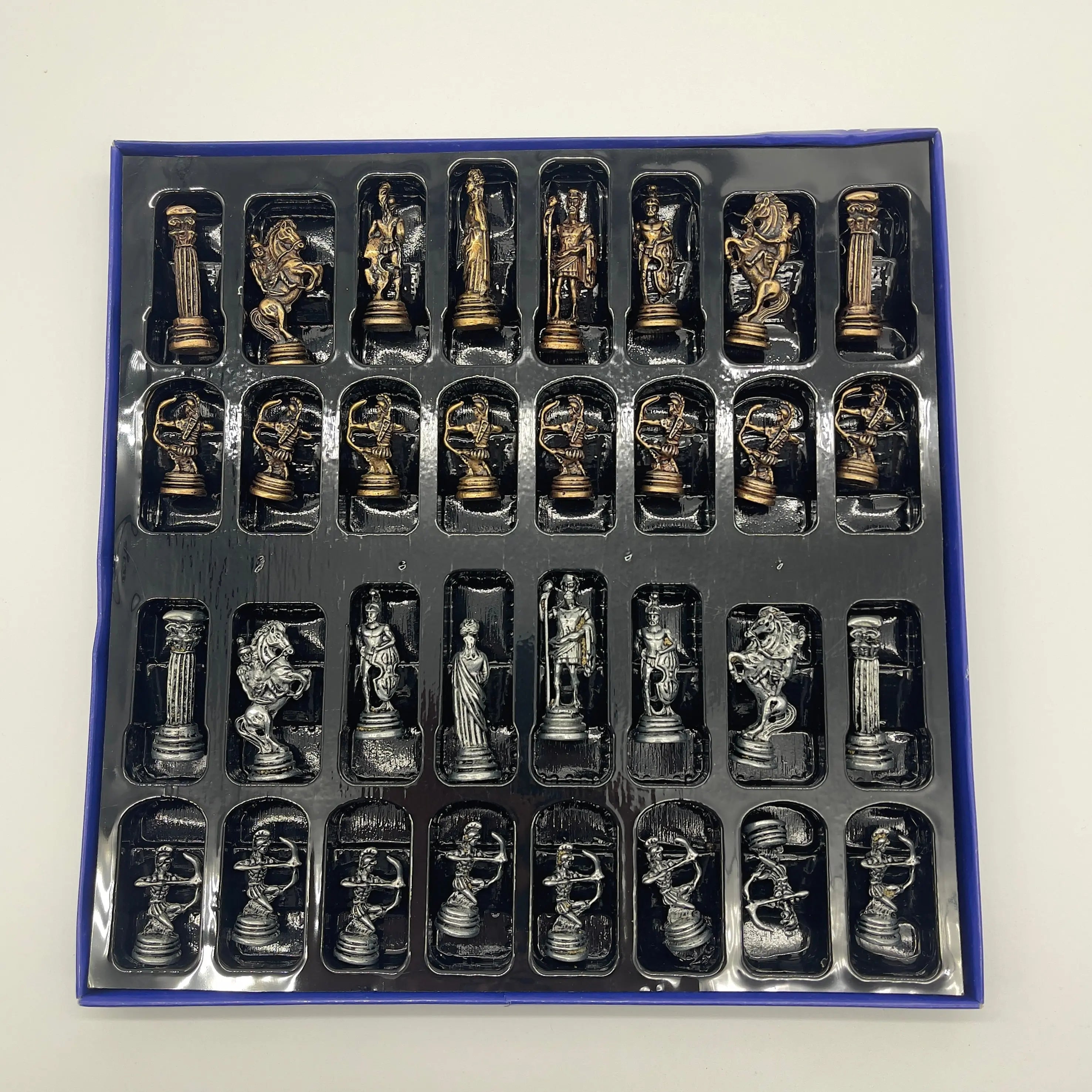Small Handmade Crusaders Metal Chess Pieces Set