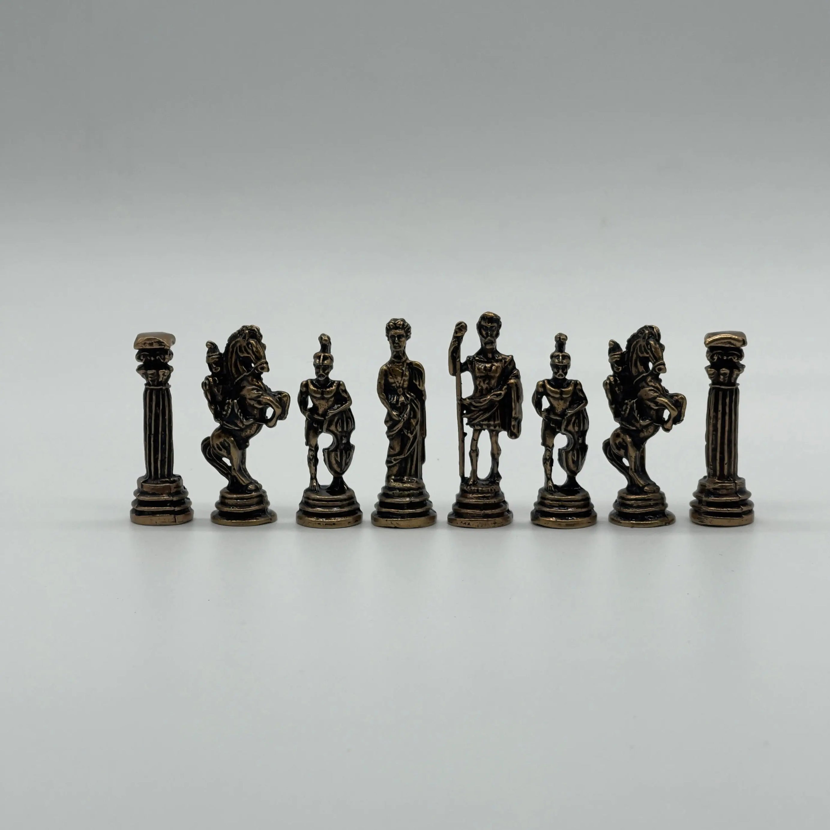 Small Handmade Crusaders Metal Chess Pieces Set