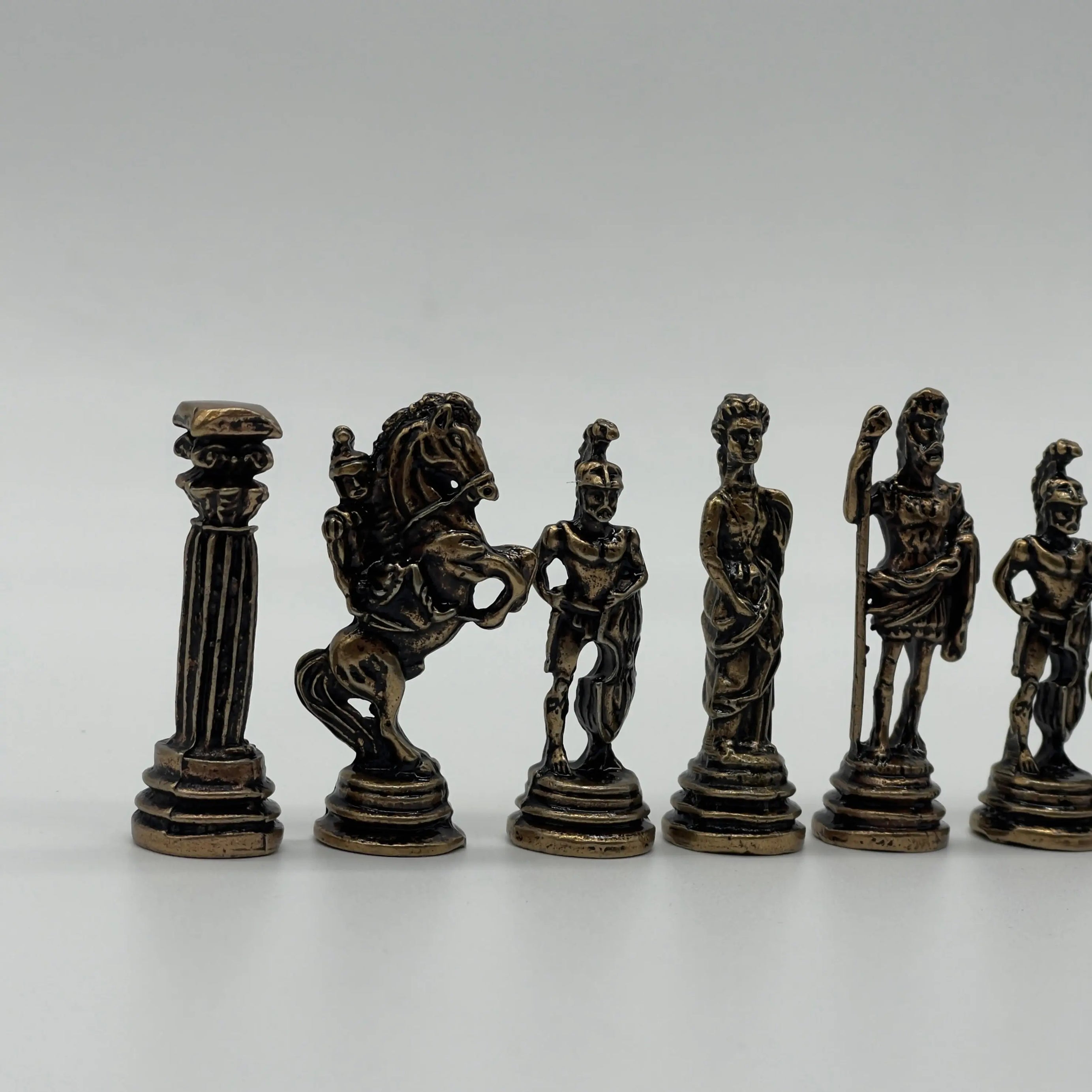 Small Handmade Crusaders Metal Chess Pieces Set