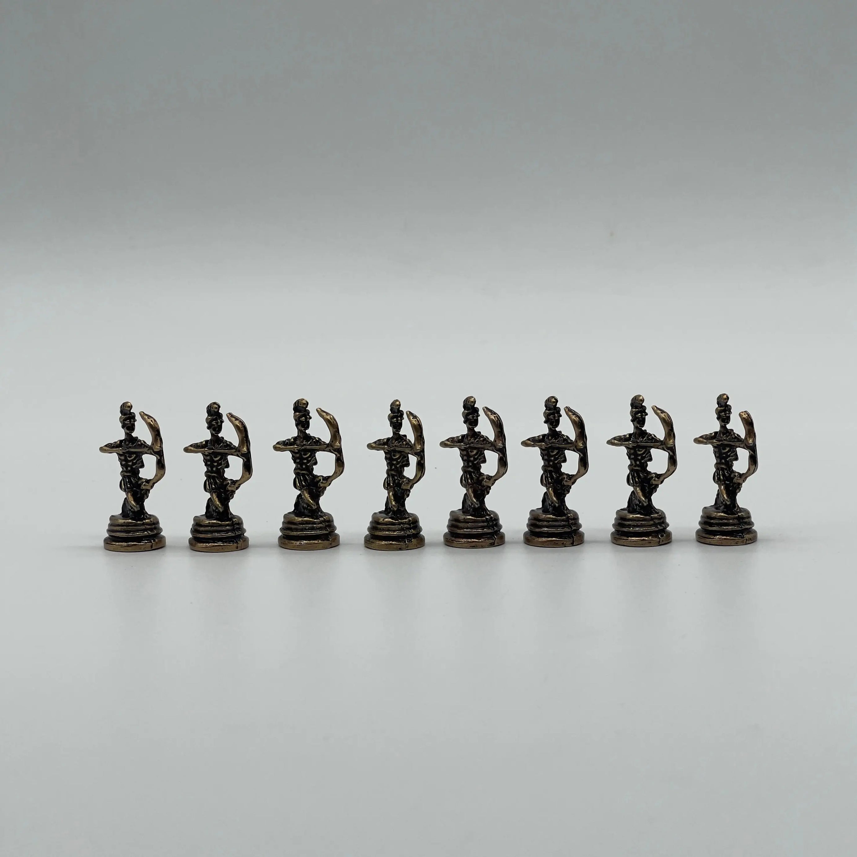 Small Handmade Crusaders Metal Chess Pieces Set