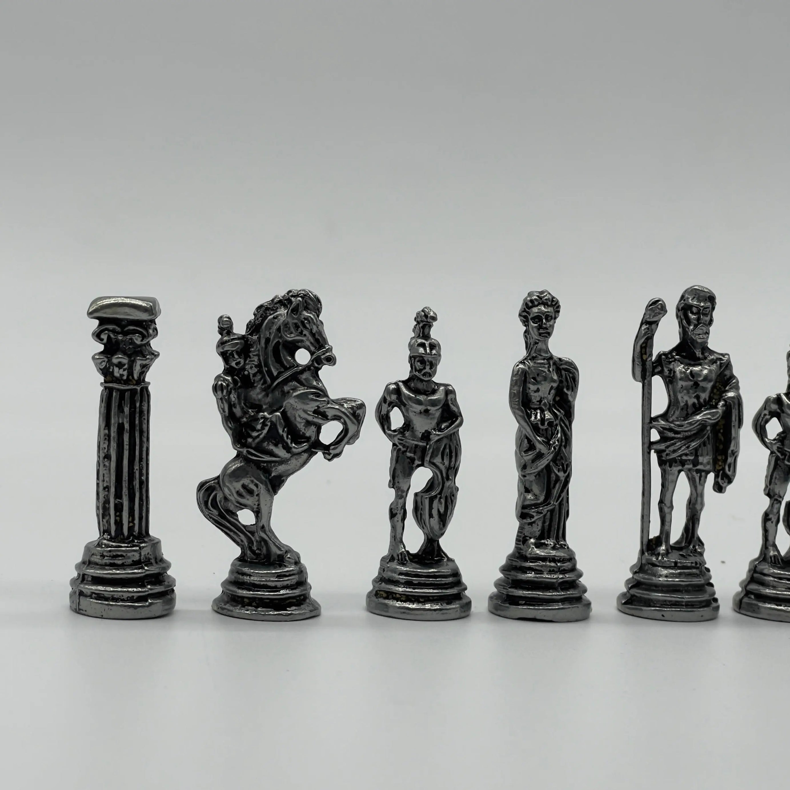Small Handmade Crusaders Metal Chess Pieces Set