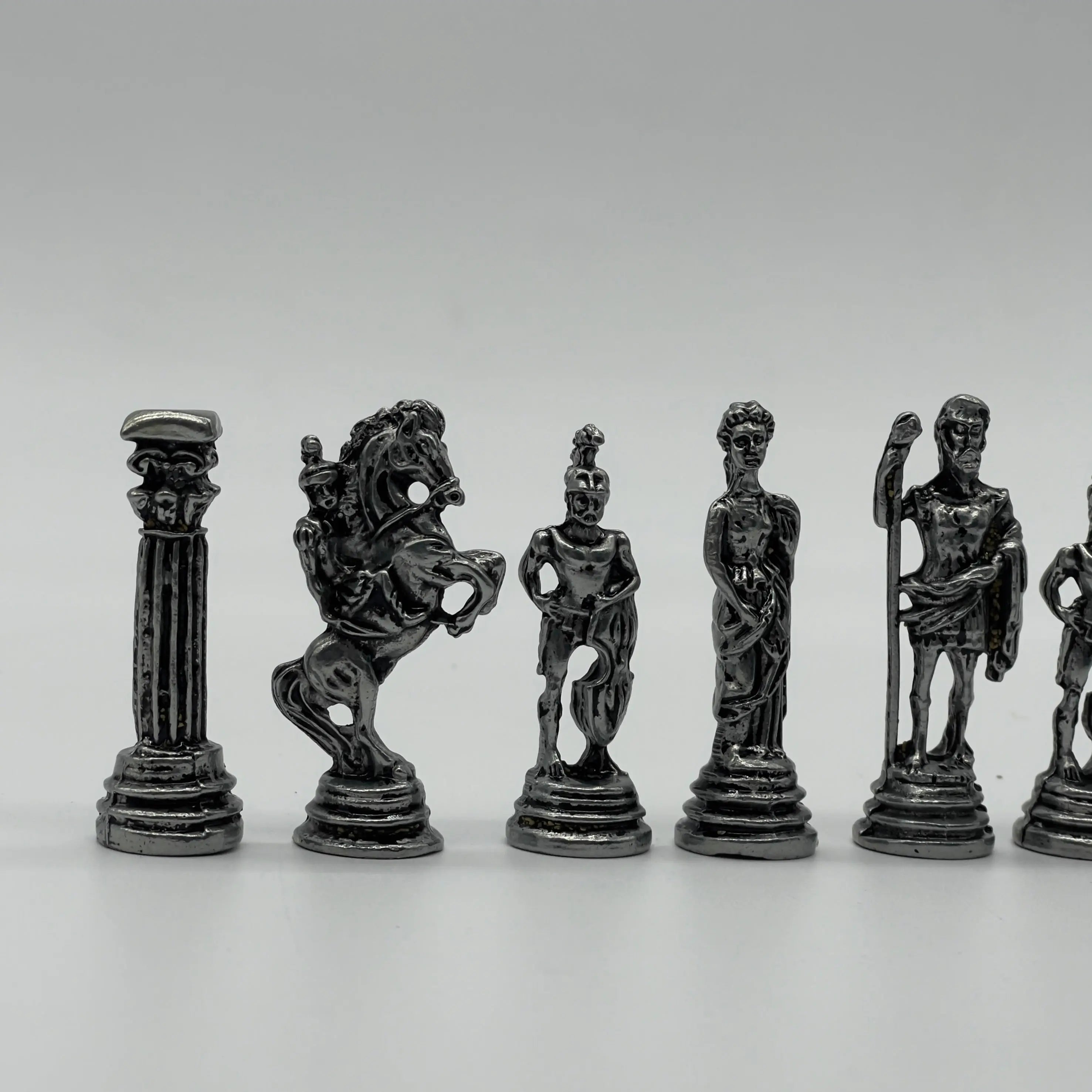 Small Handmade Crusaders Metal Chess Pieces Set