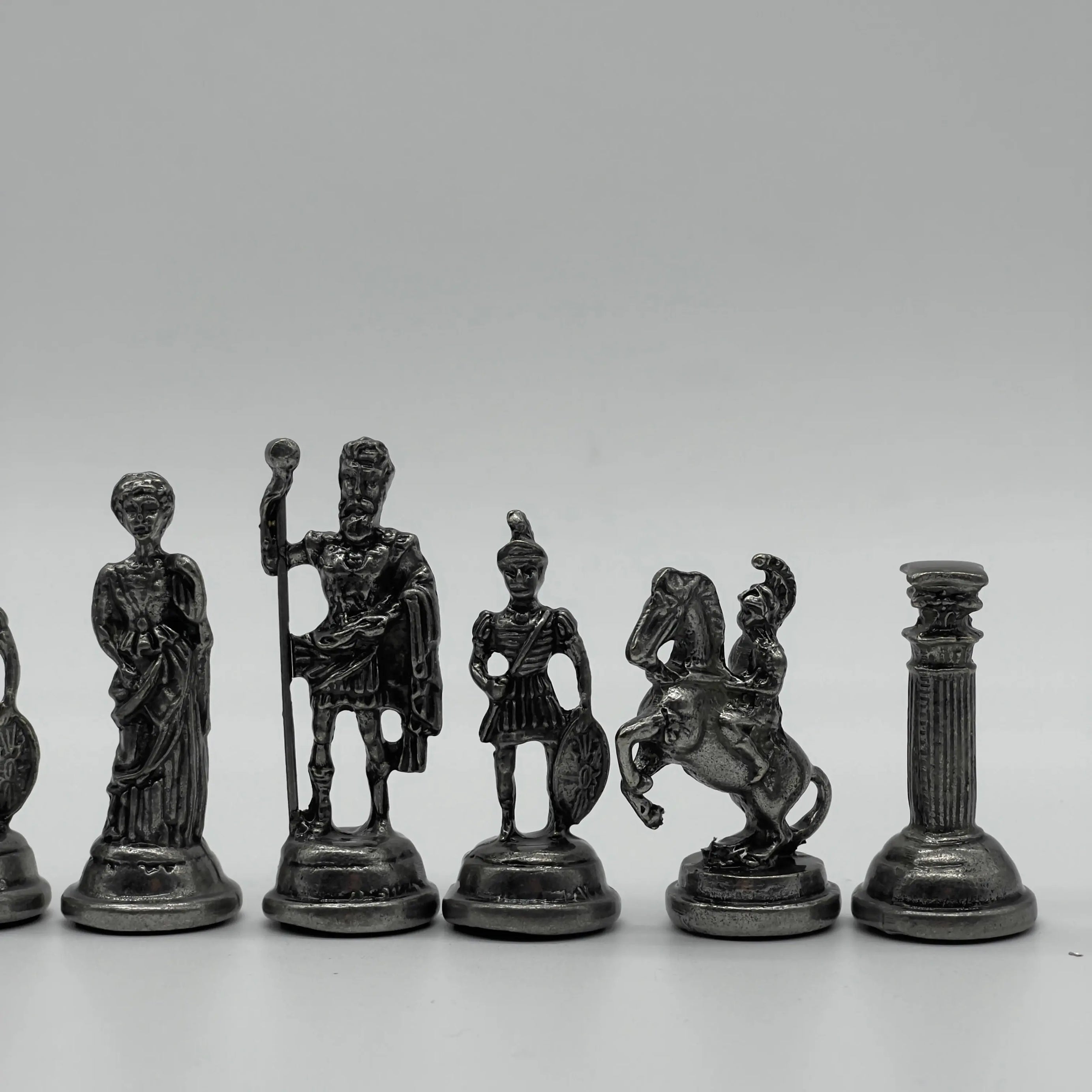 Copper Handmade Romans Chess Pieces - Crusaders Metal Chess Pieces Set