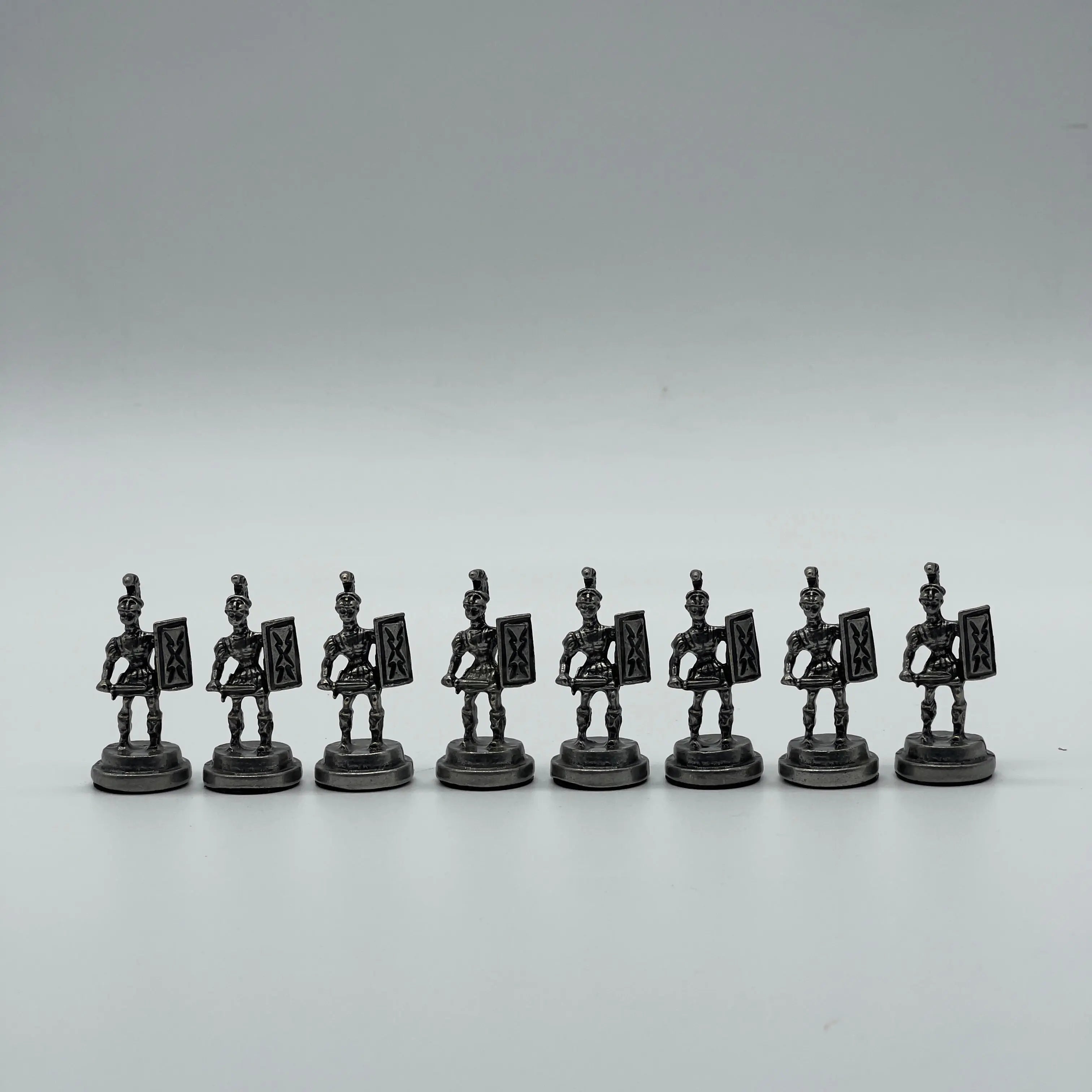 Copper Handmade Romans Chess Pieces - Crusaders Metal Chess Pieces Set