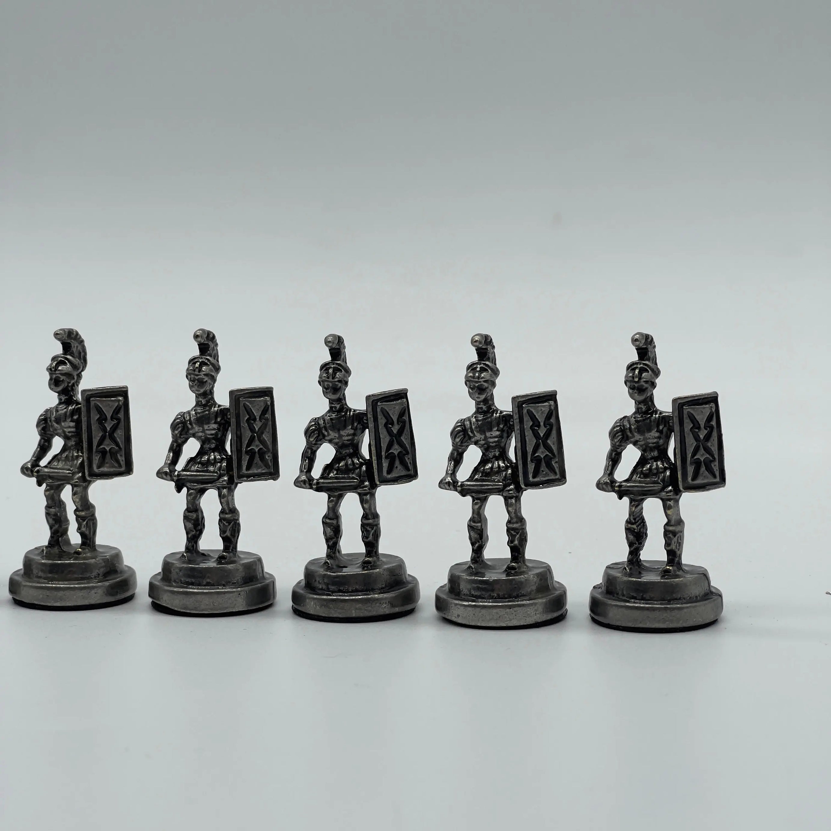 Copper Handmade Romans Chess Pieces - Crusaders Metal Chess Pieces Set