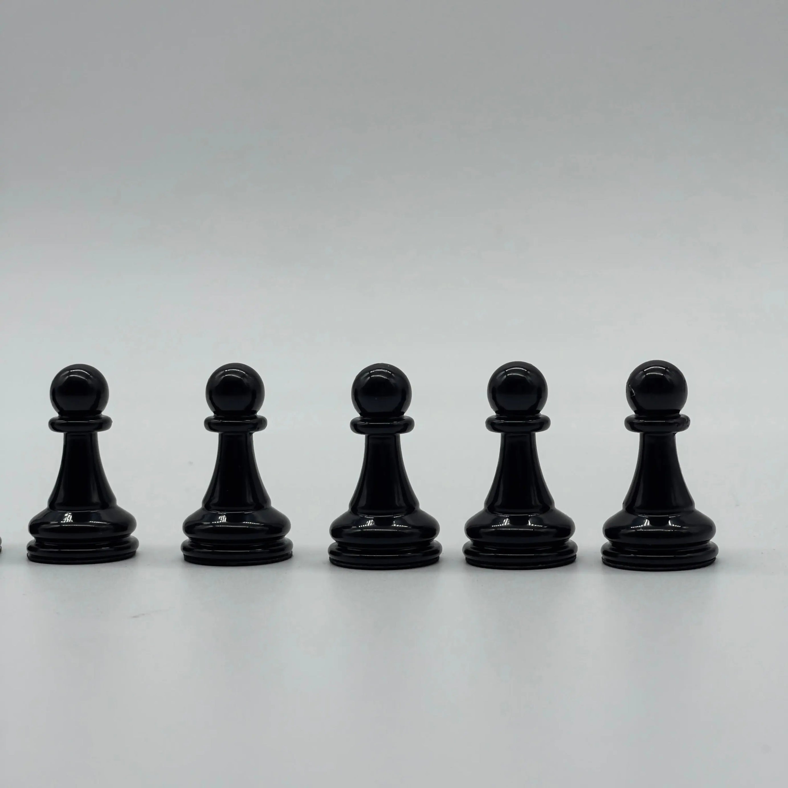 Handmade Metal Chess Pieces, Black Classic Shiny Metal Chess Pieces Set