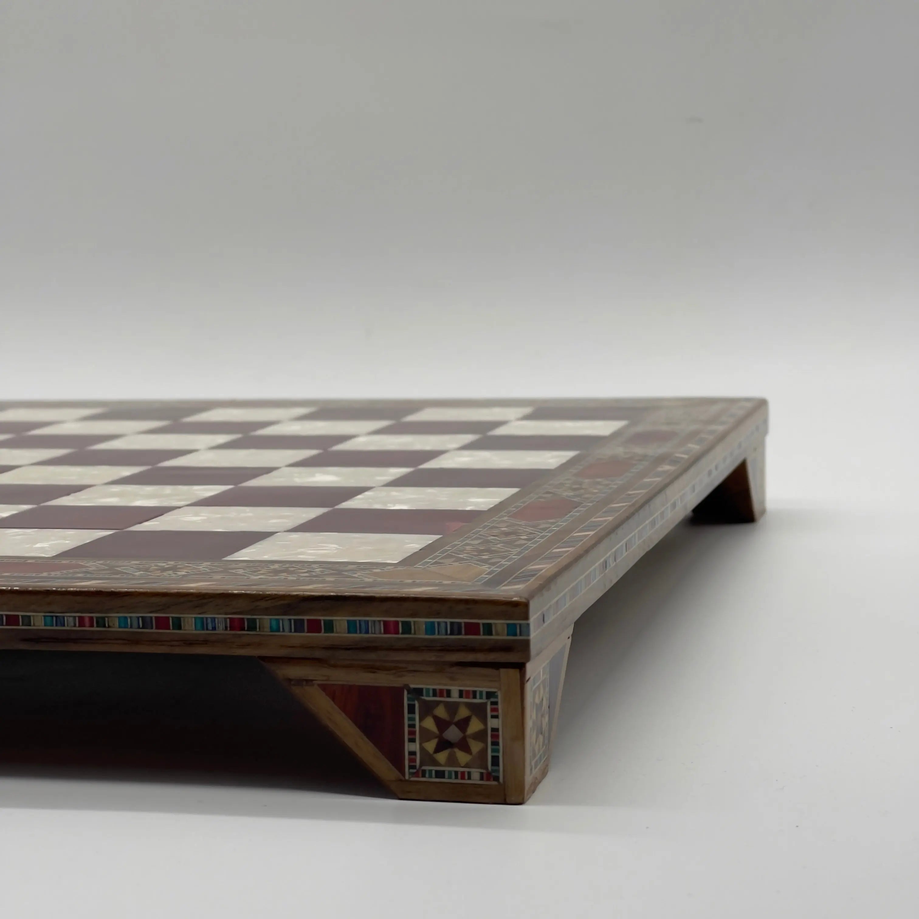 15" Large Handmade Luxury Legs Red Wooden Chess Board