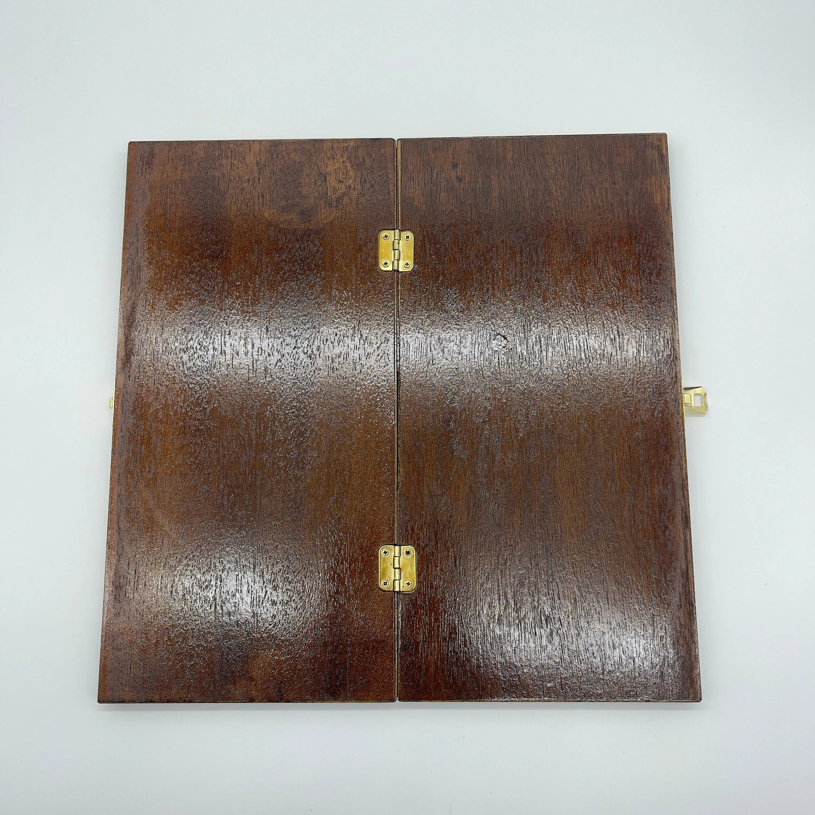 9" Small Handmade Pattern Luxury Wooden Folding Blue Chess Board