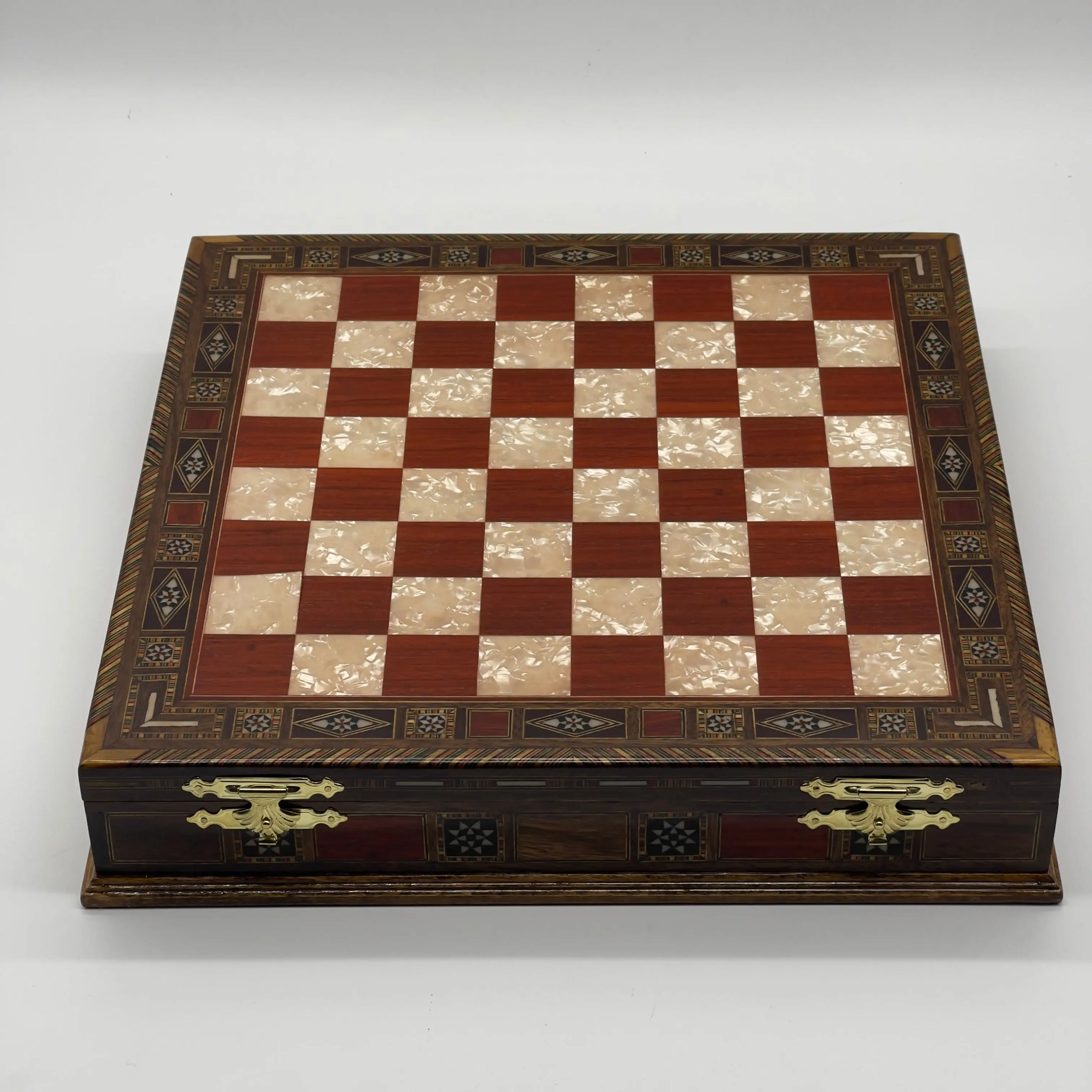 15.3" Rosewood Handmade Storage Luxury Wooden Chess Board