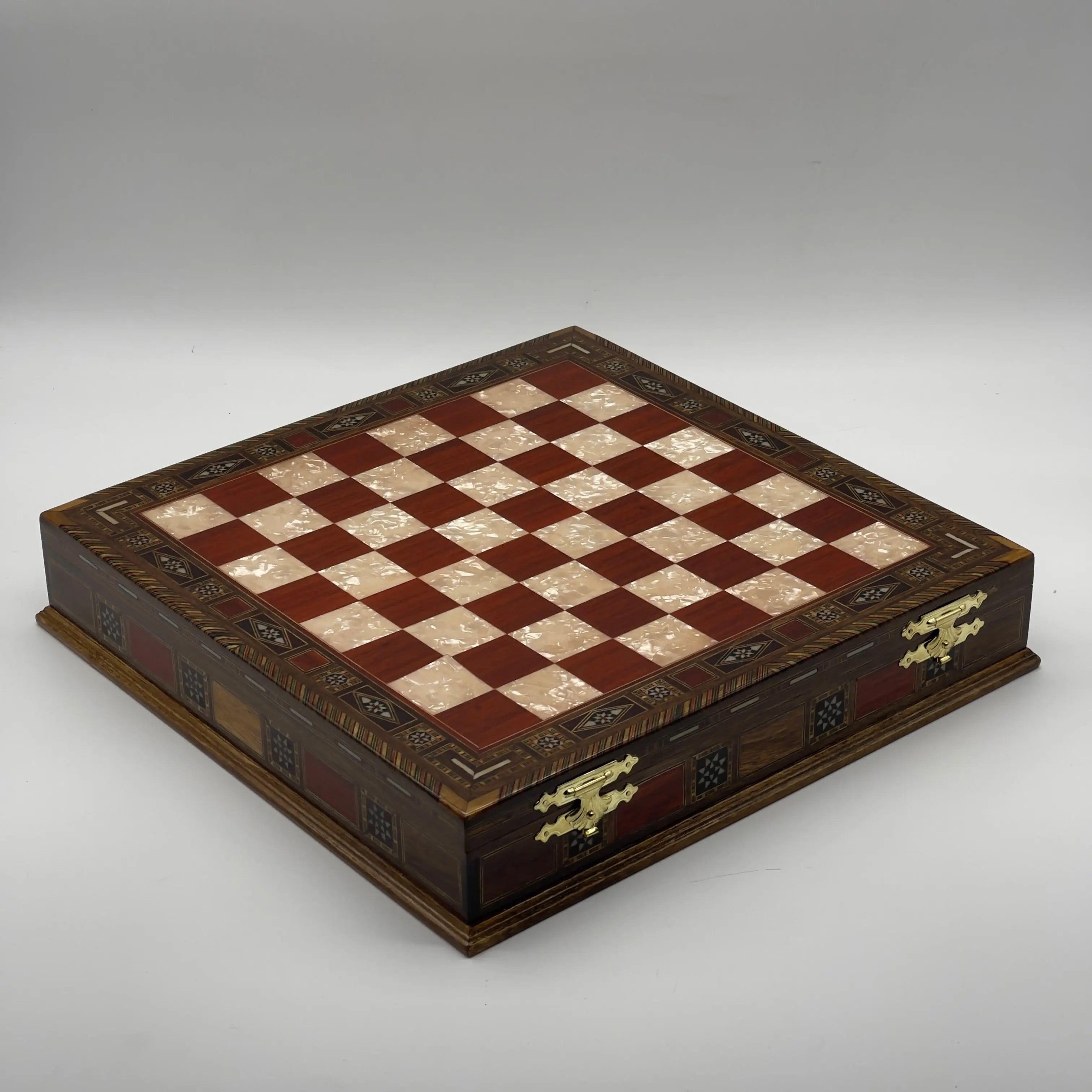 15.3" Rosewood Handmade Storage Luxury Wooden Chess Board
