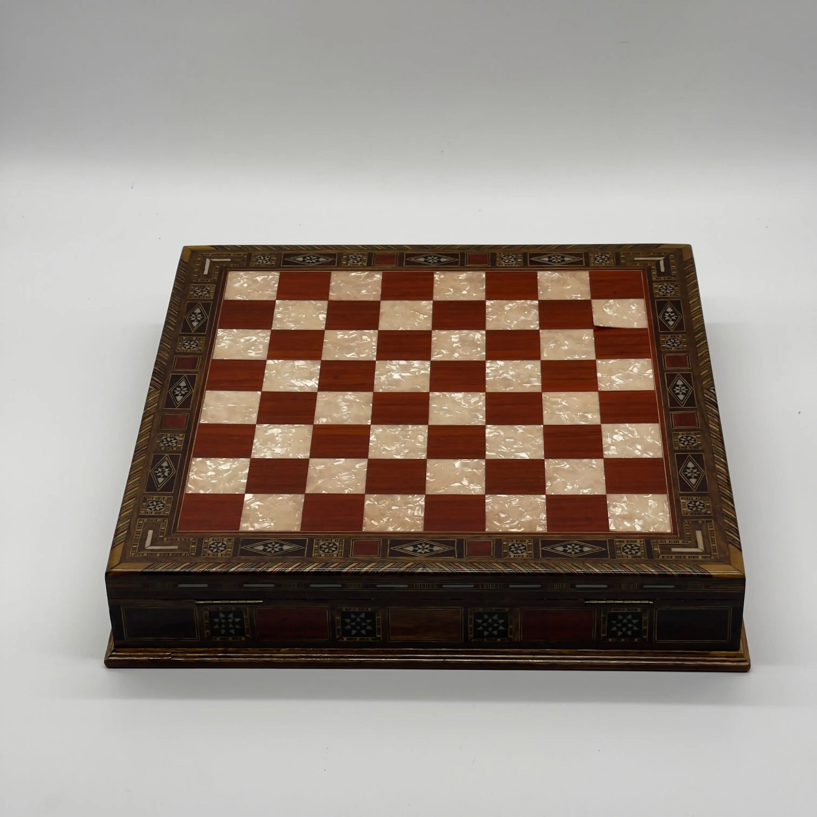 15.3" Rosewood Handmade Storage Luxury Wooden Chess Board