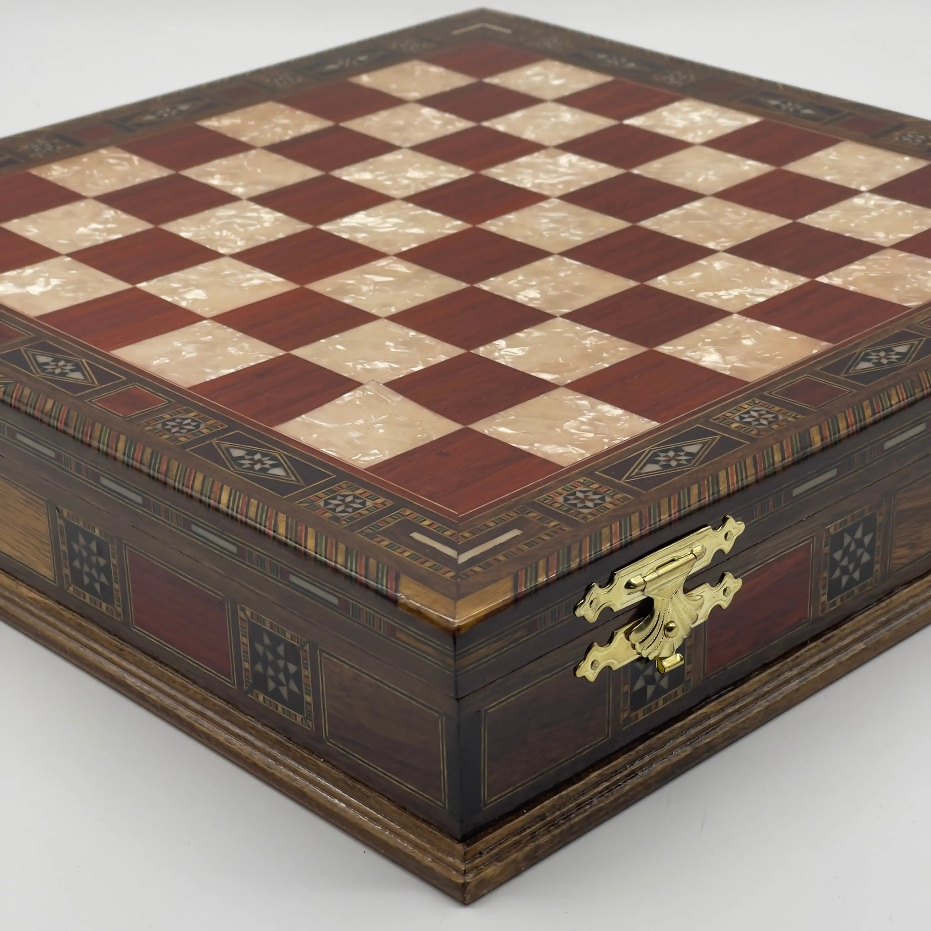 15.3" Rosewood Handmade Storage Luxury Wooden Chess Board