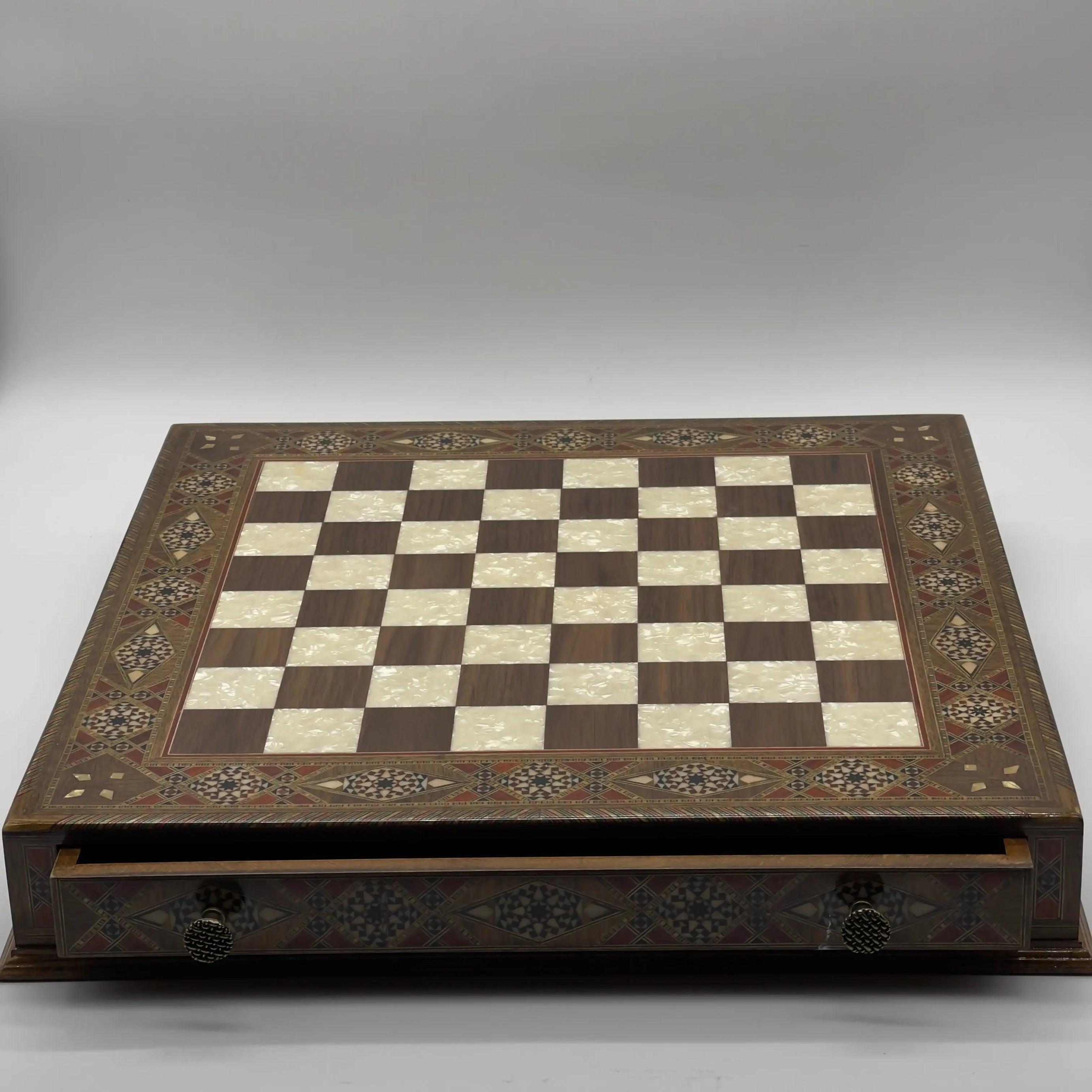 20" Luxury Wooden Drawers Large Chess Board, Uniqeu Chess Boards
