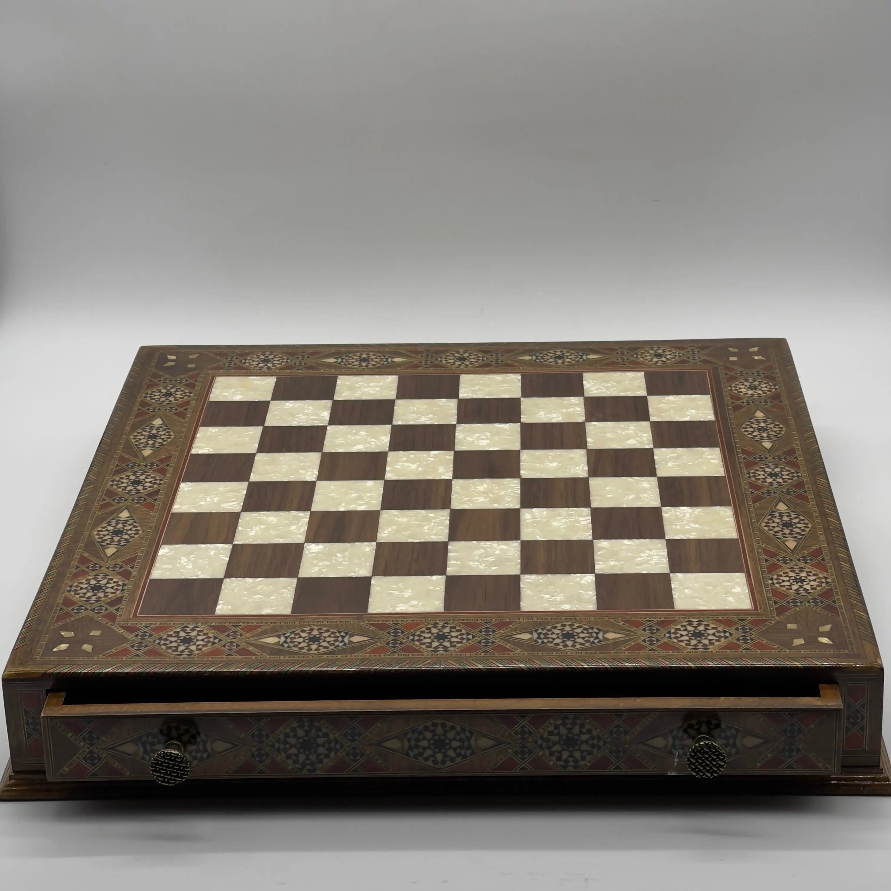 20" Luxury Wooden Drawers Large Chess Board, Uniqeu Chess Boards