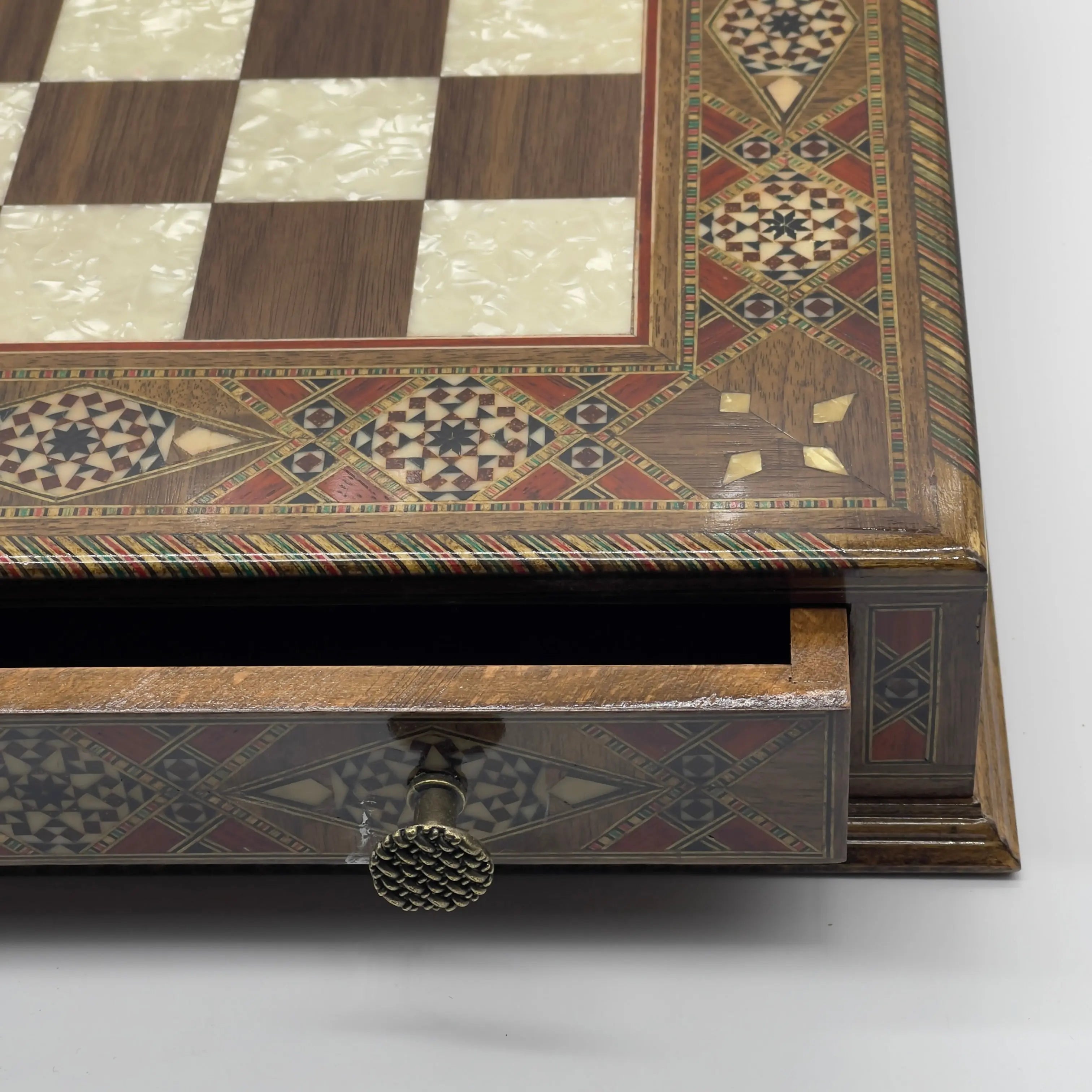 20" Luxury Wooden Drawers Large Chess Board, Uniqeu Chess Boards