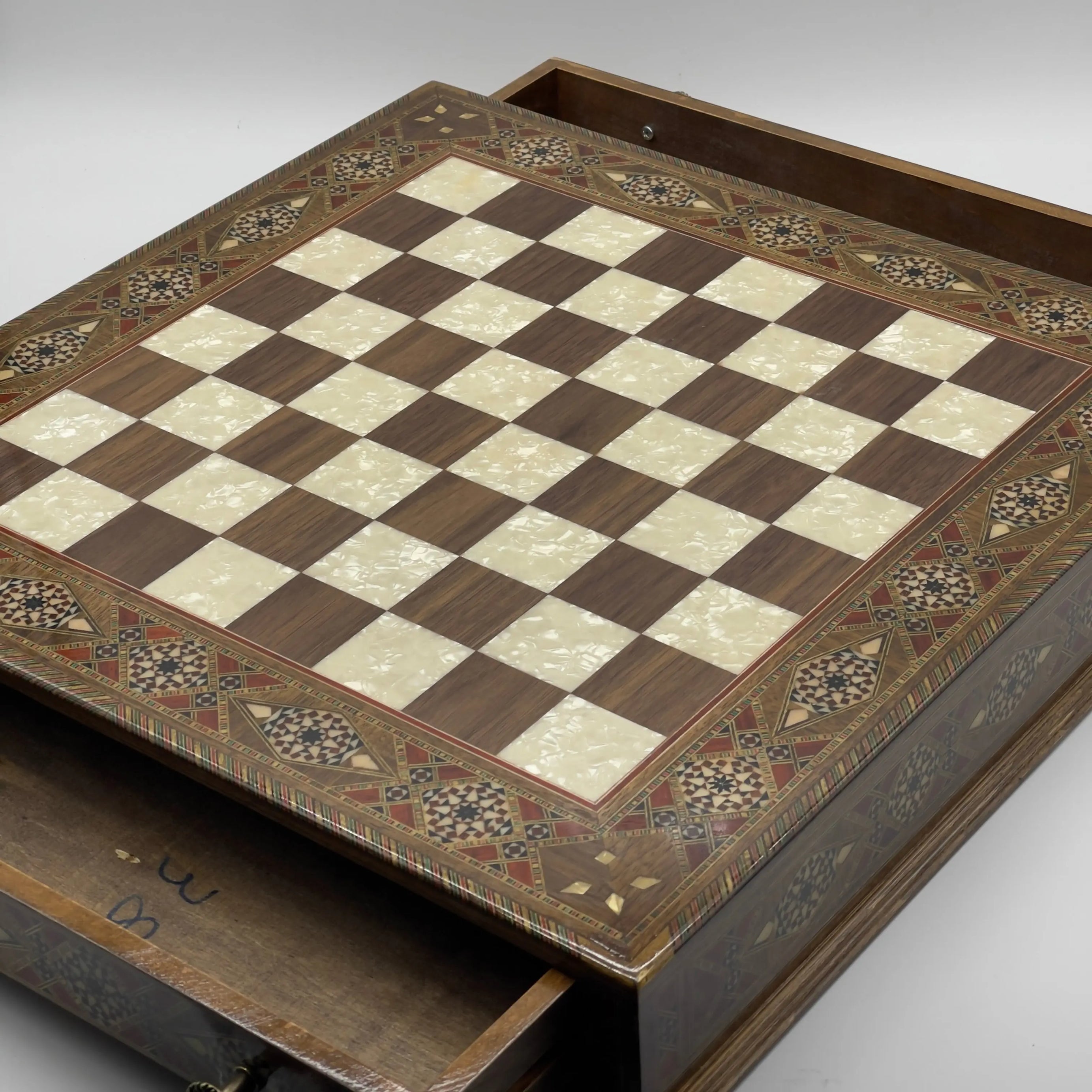 20" Luxury Wooden Drawers Large Chess Board, Uniqeu Chess Boards
