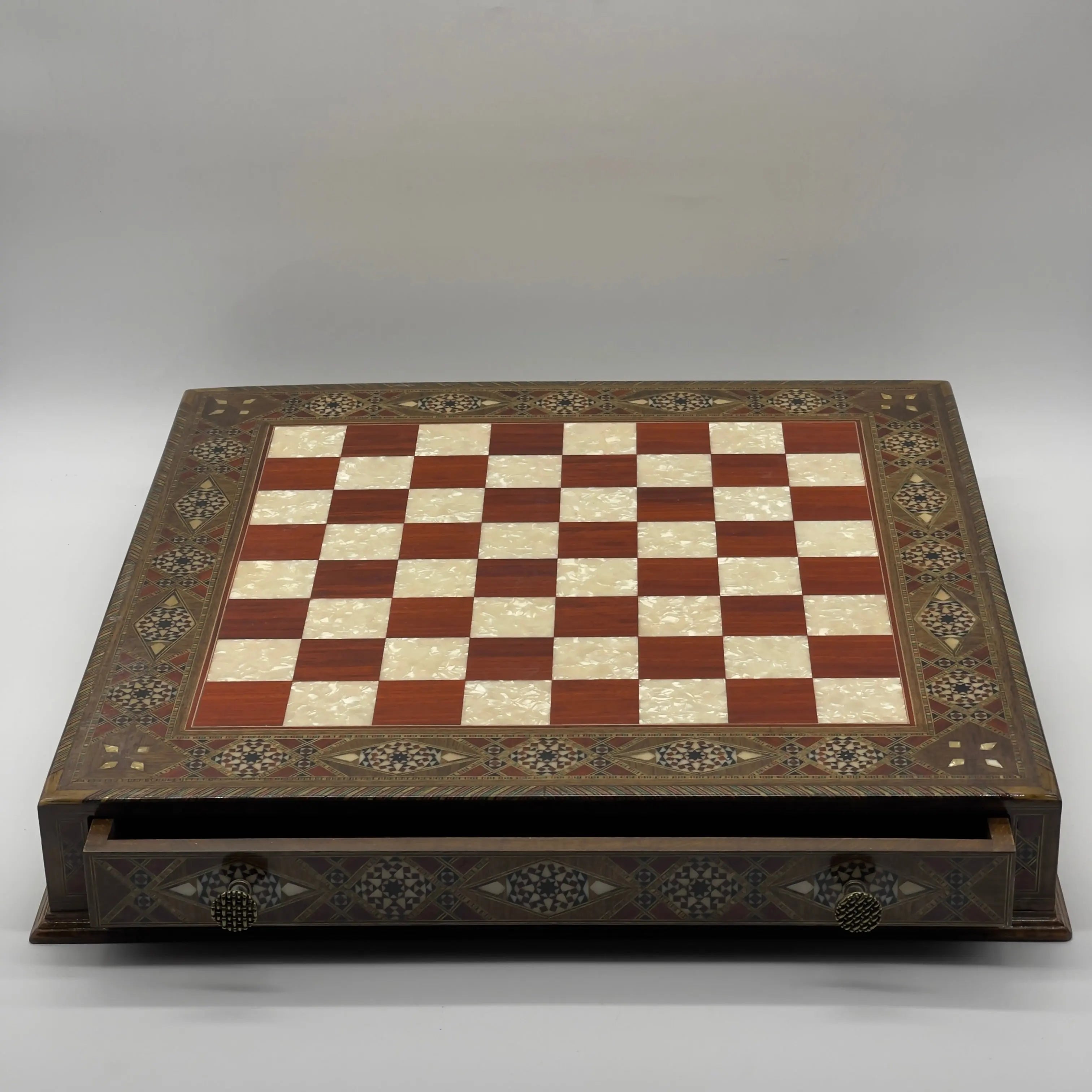 Rosewood Luxury Handmade Wooden Drawers Large Chess Board