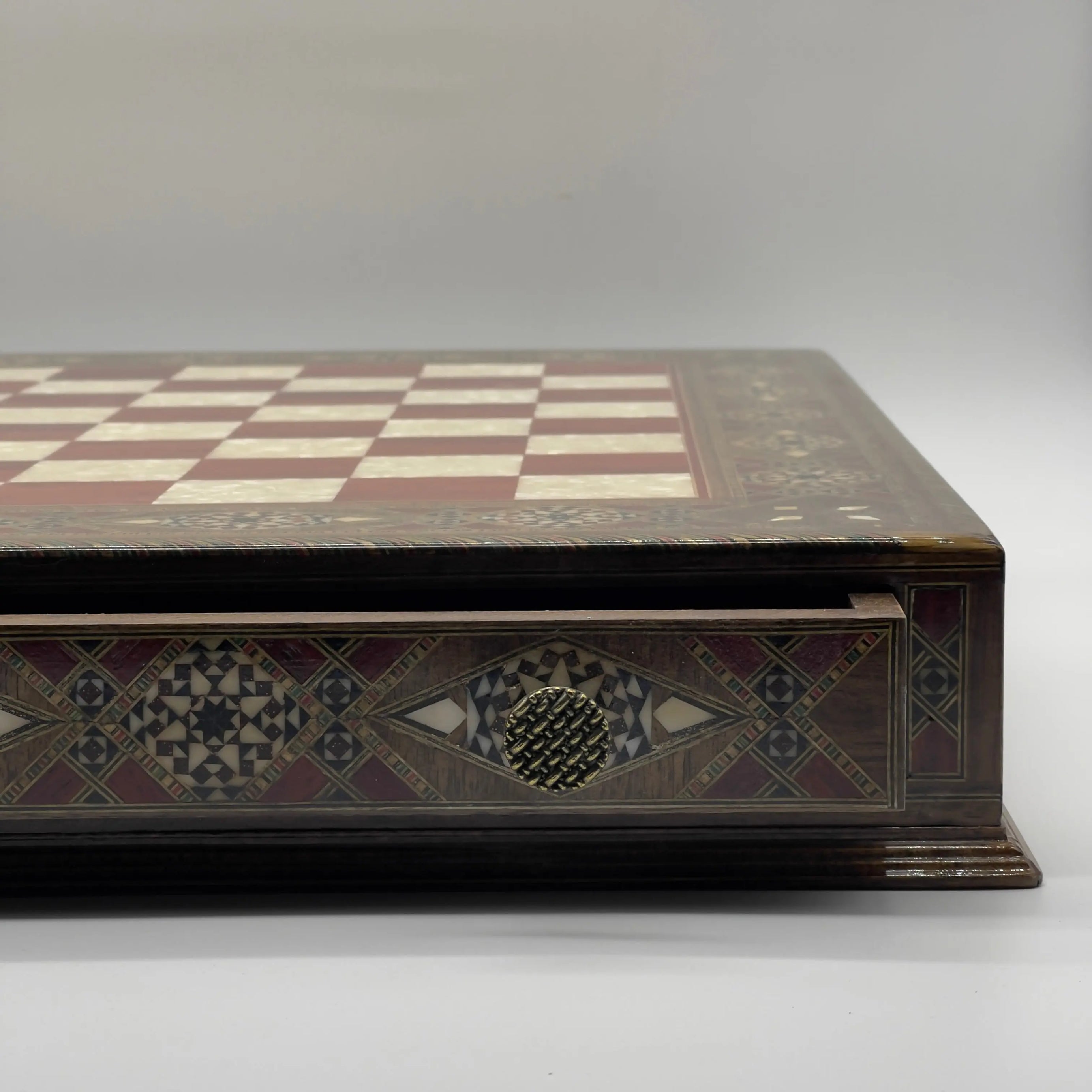Rosewood Luxury Handmade Wooden Drawers Large Chess Board
