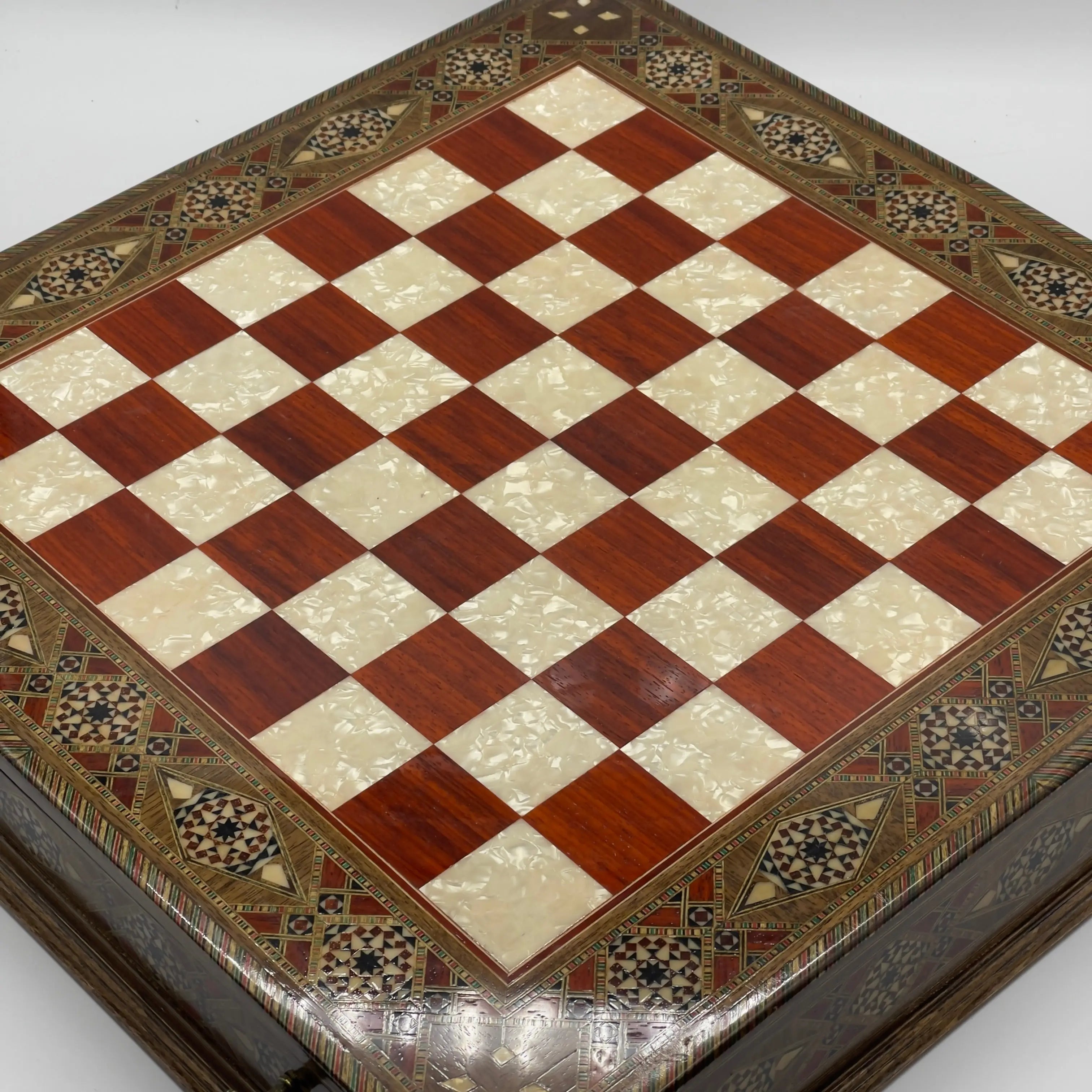 Rosewood Luxury Handmade Wooden Drawers Large Chess Board