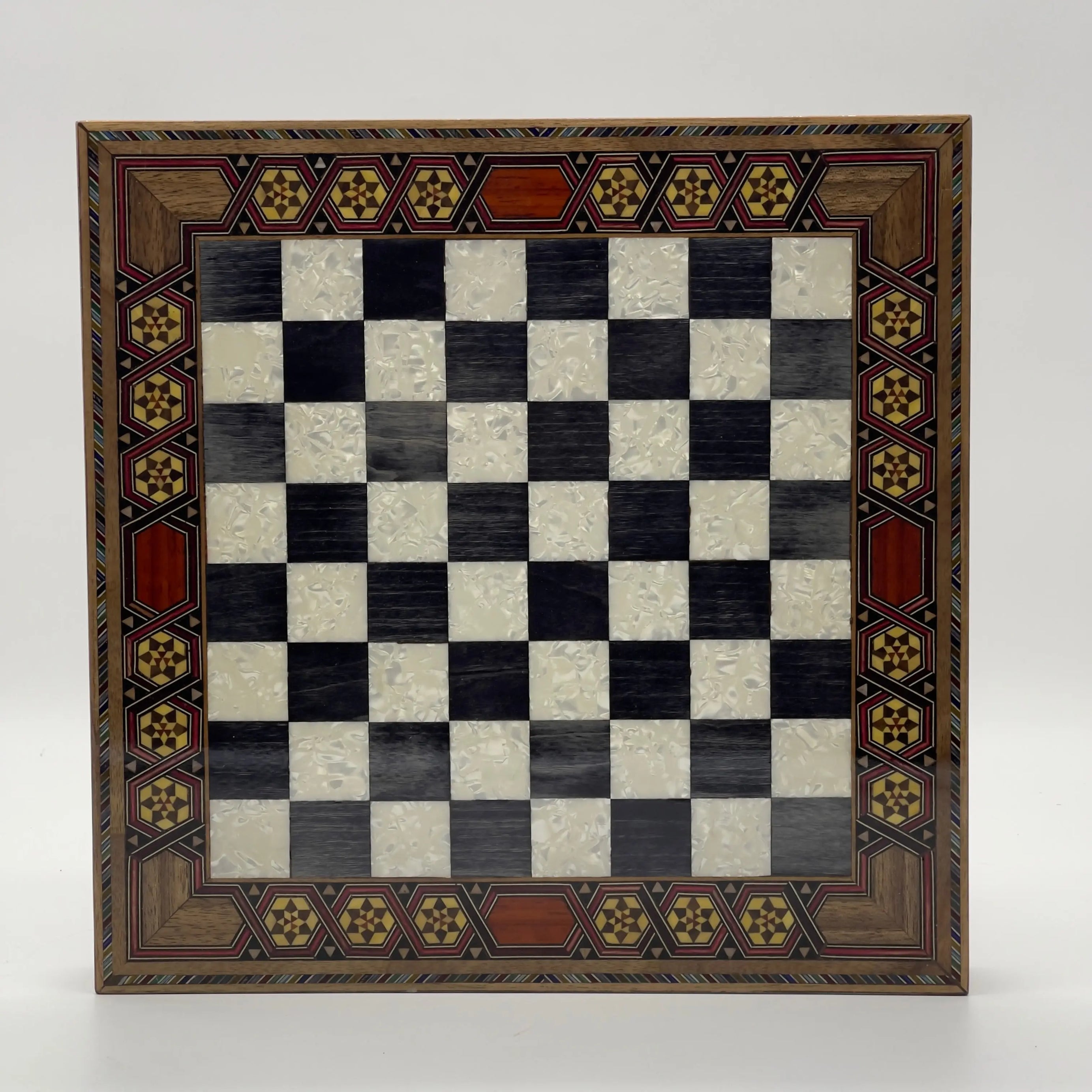 Black Handmade Luxury Wooden Chess Board with Legs