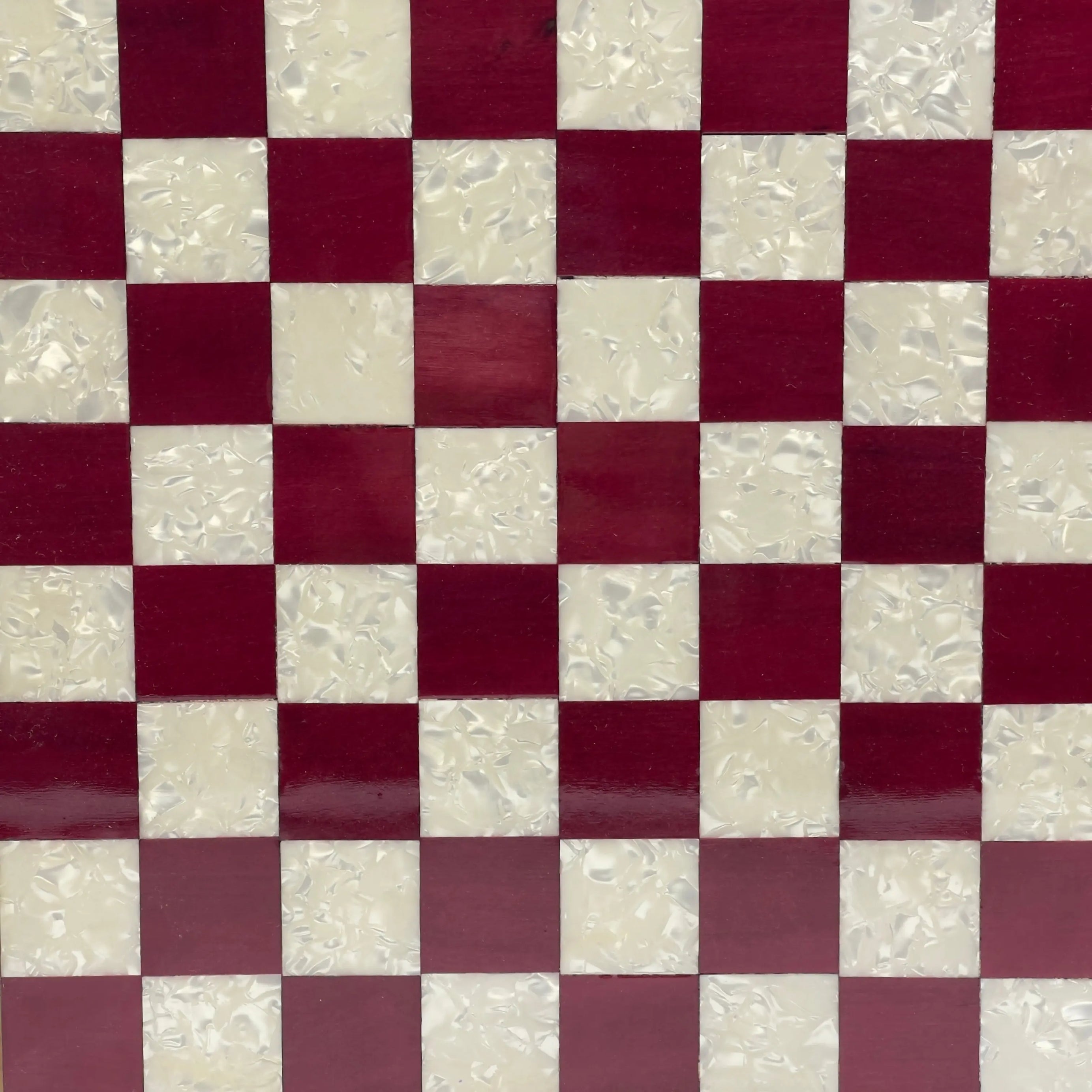 Red Handmade Luxury Wooden Chess Board with Legs