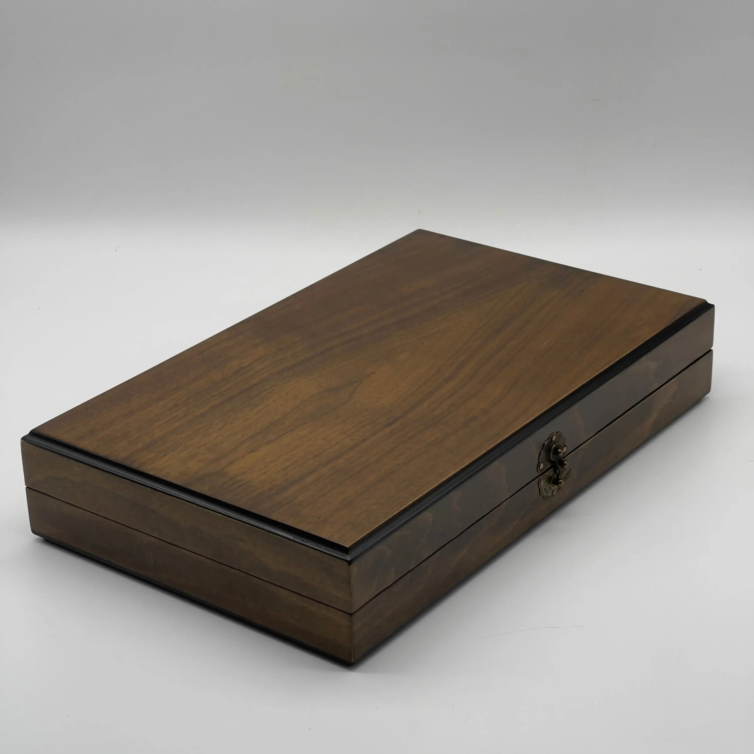 19.3" Personalized Natural Walnut Backgammon Set - Customized Backgammon Board Set