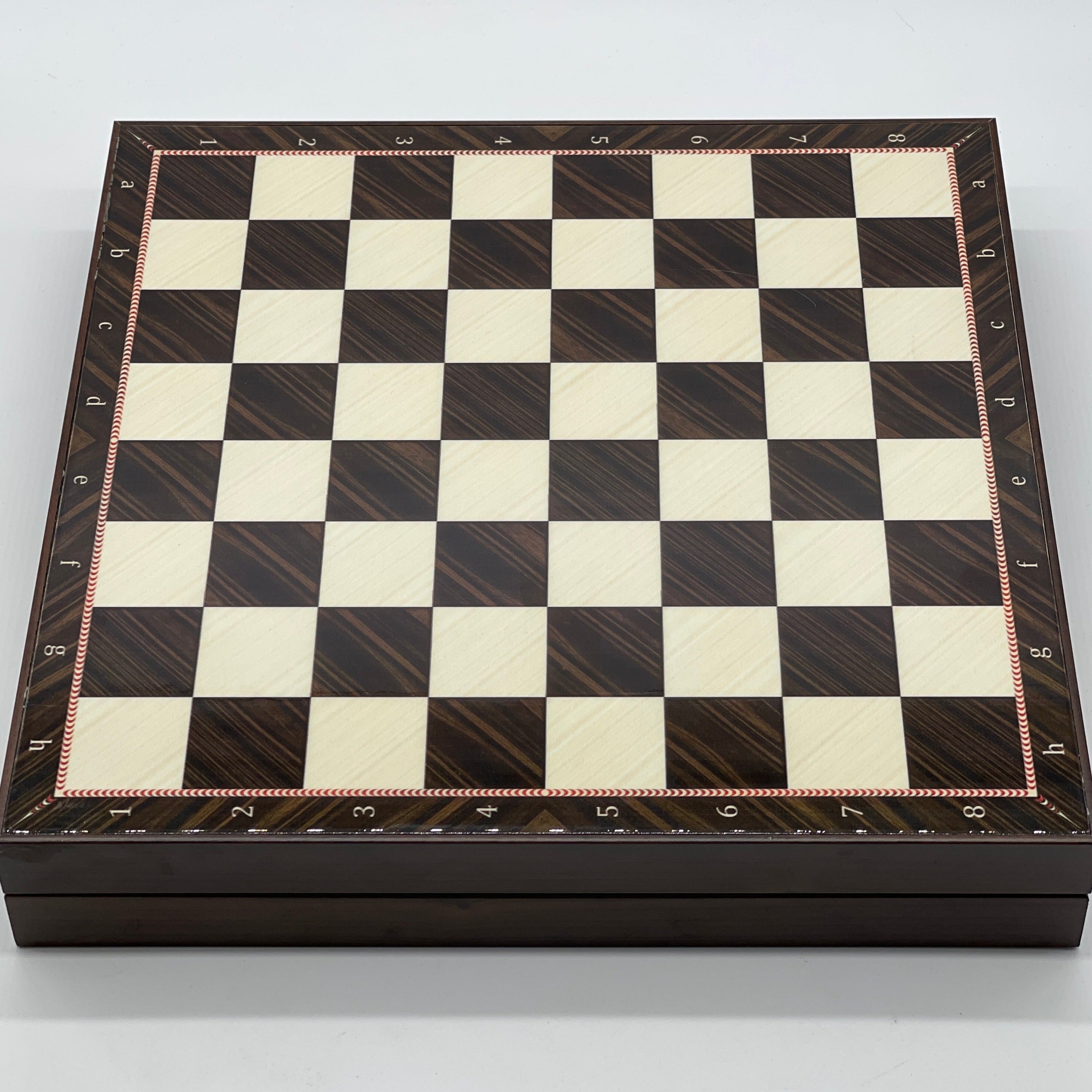 VIP Walnut Patterned Folding Chess Set With Zombies Polyester Chess Pieces