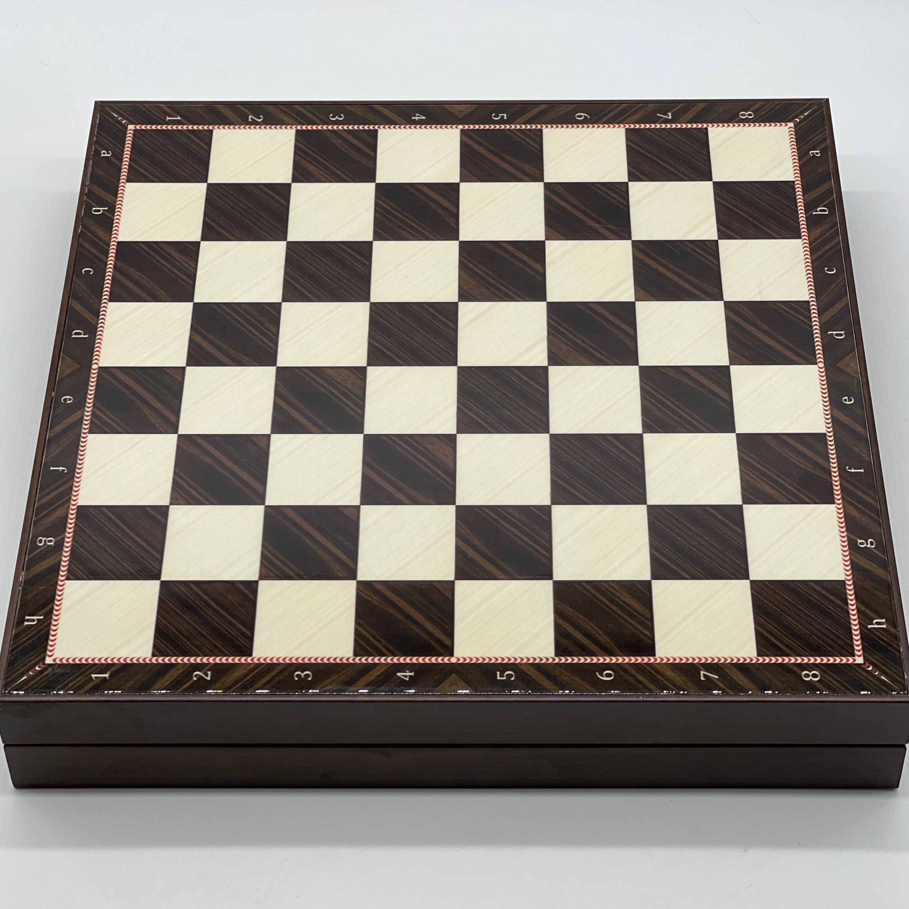 VIP Walnut Patterned Folding Chess Set With Zombies Polyester Chess Pieces