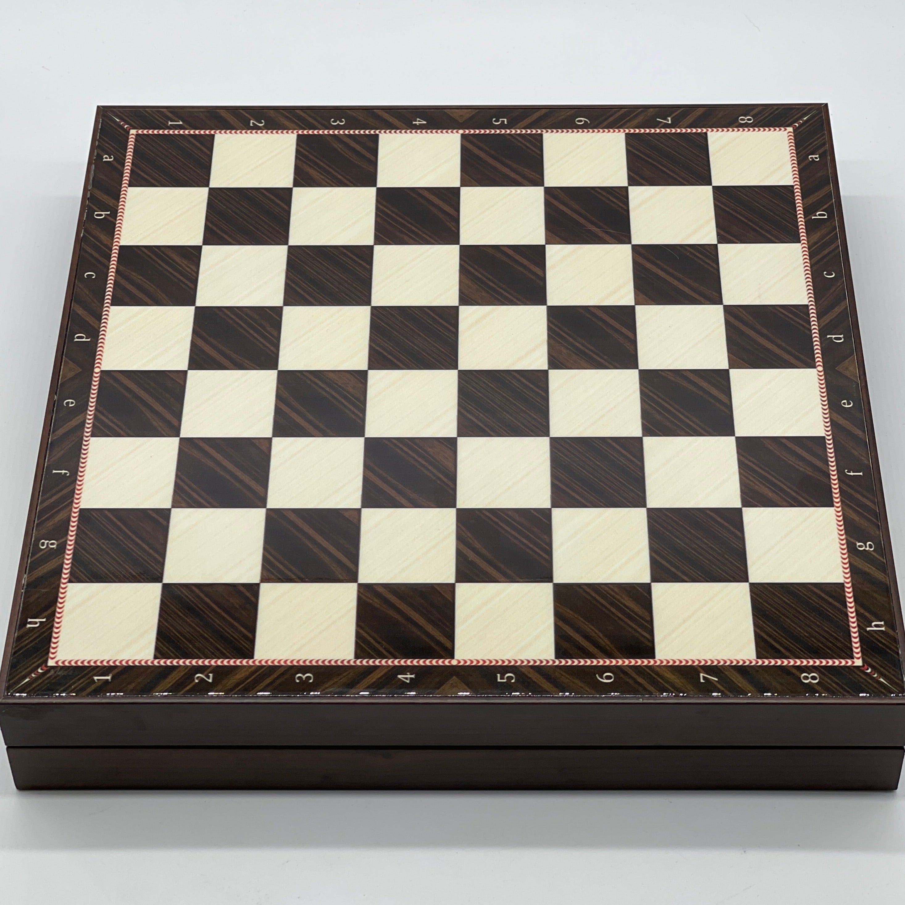 VIP Walnut Patterned Folding Chess Set With Crusaders Polyester Chess Pieces