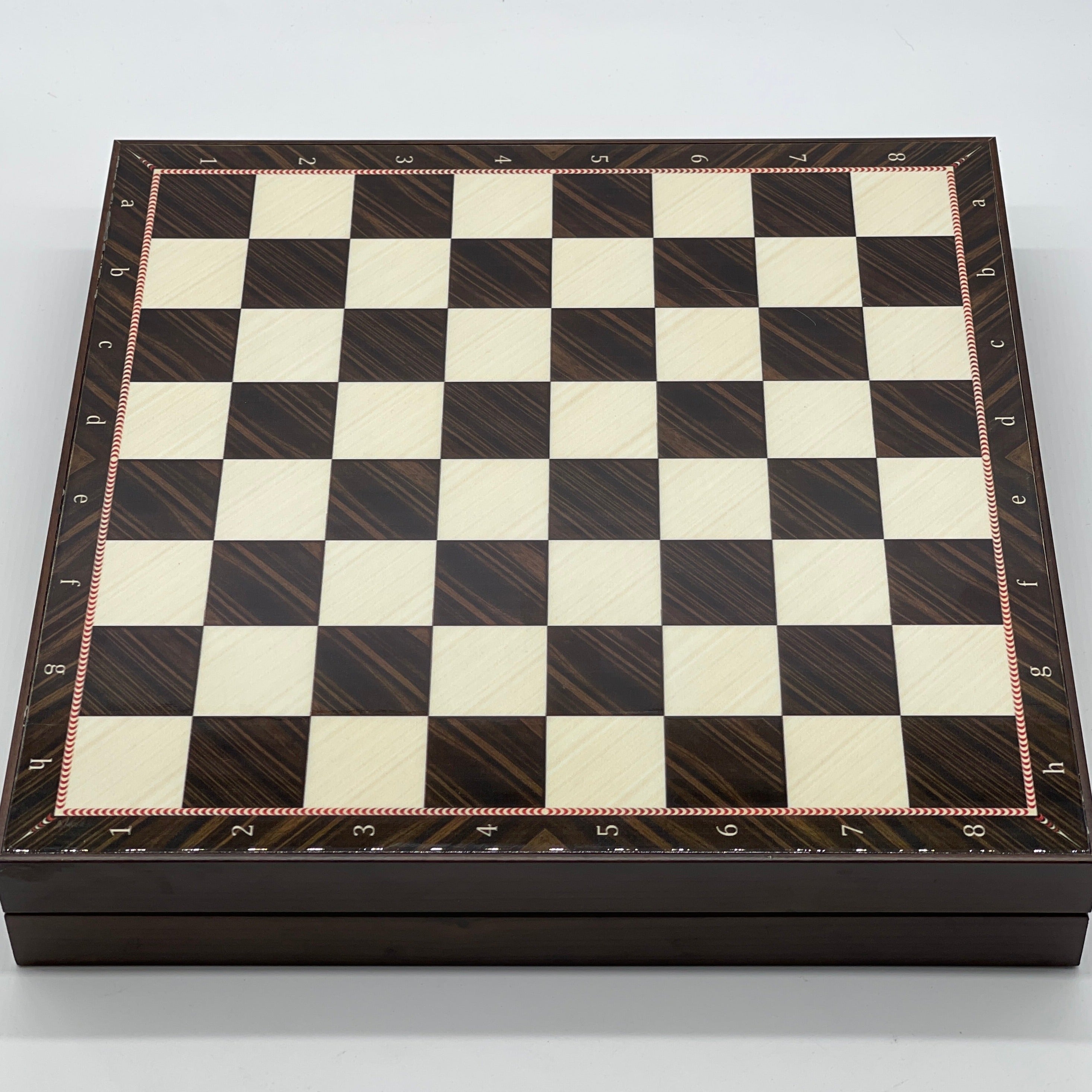 VIP Walnut Patterned Folding Chess Set With Camelot Polyester Chess Pieces
