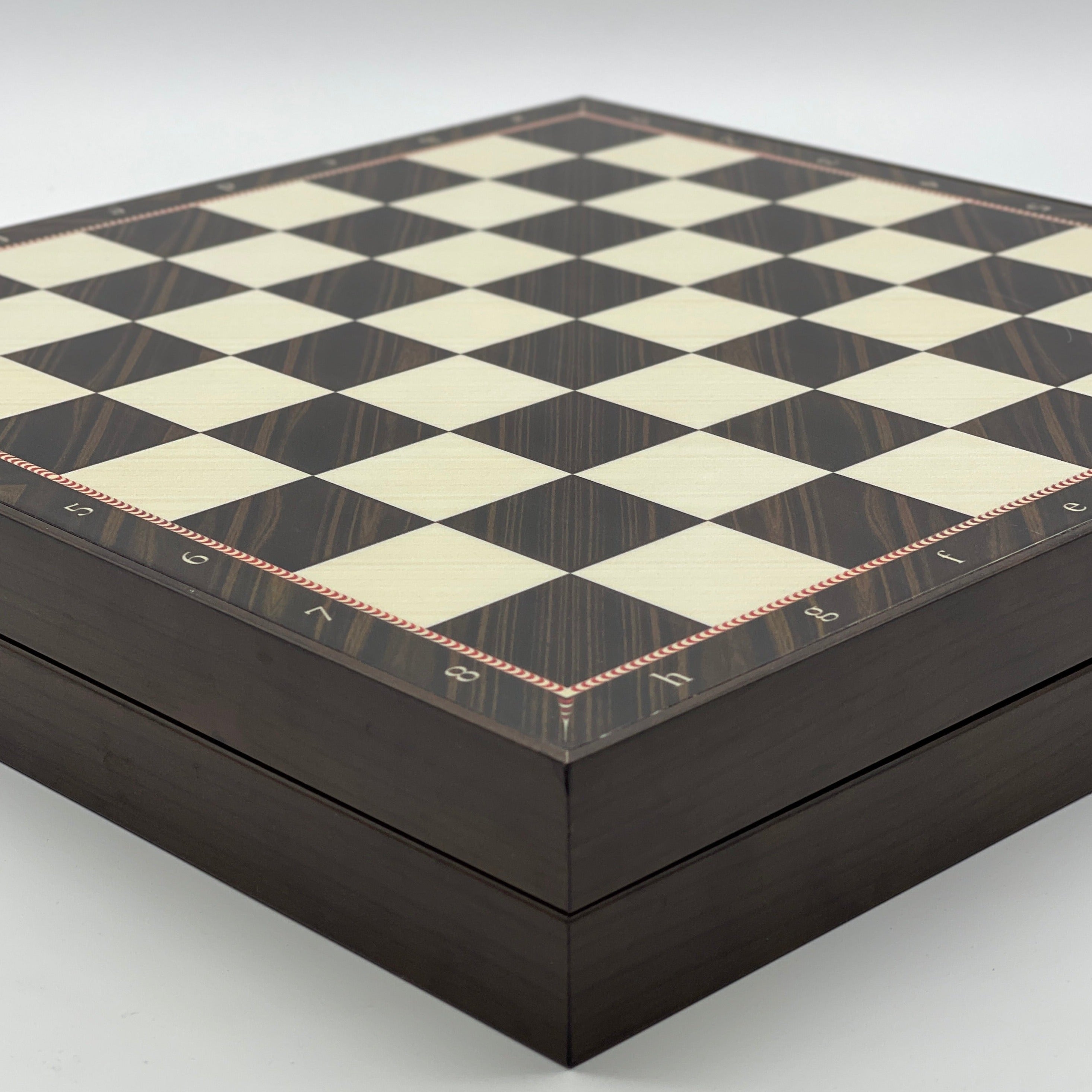 VIP Walnut Patterned Folding Chess Set With Crusaders Polyester Chess Pieces