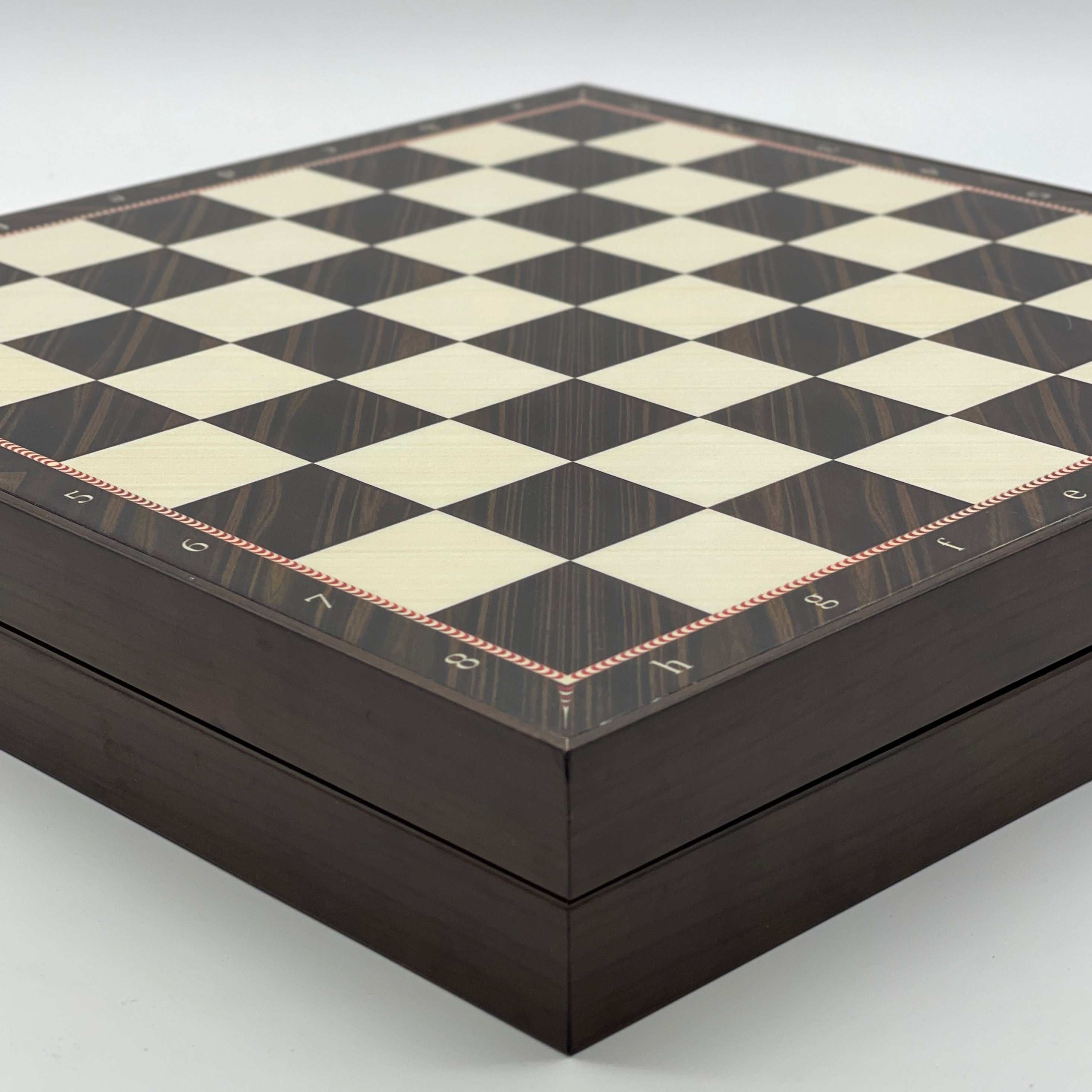 VIP Walnut Patterned Folding Chess Set With Egyptian Polyester Chess Pieces