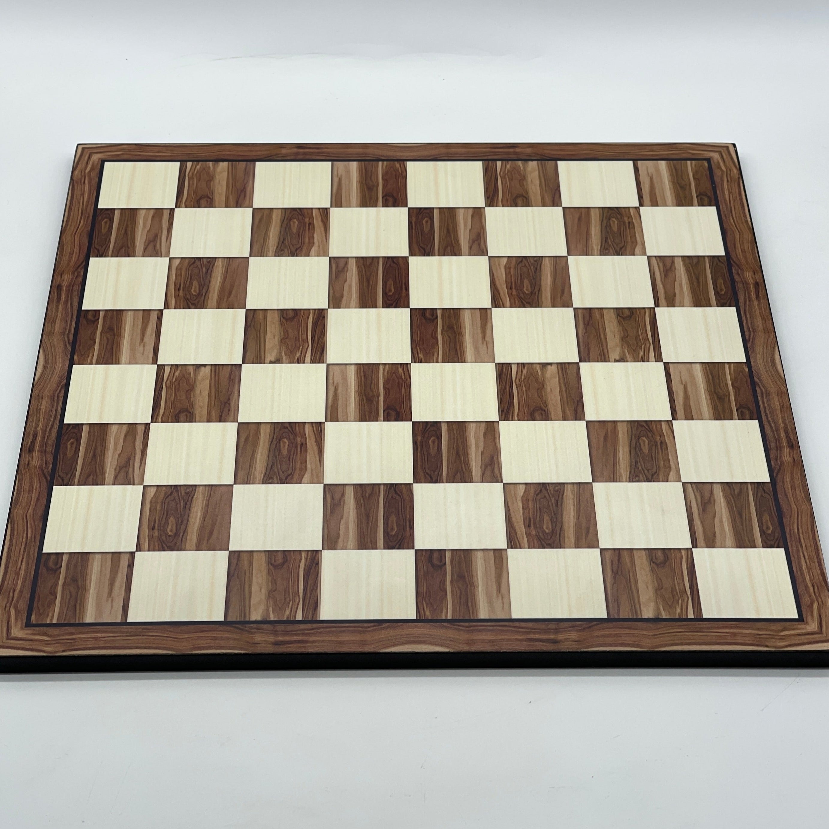 Large Brown Marble Pattern Chess Board With Egyptian Polyester Chess Pieces