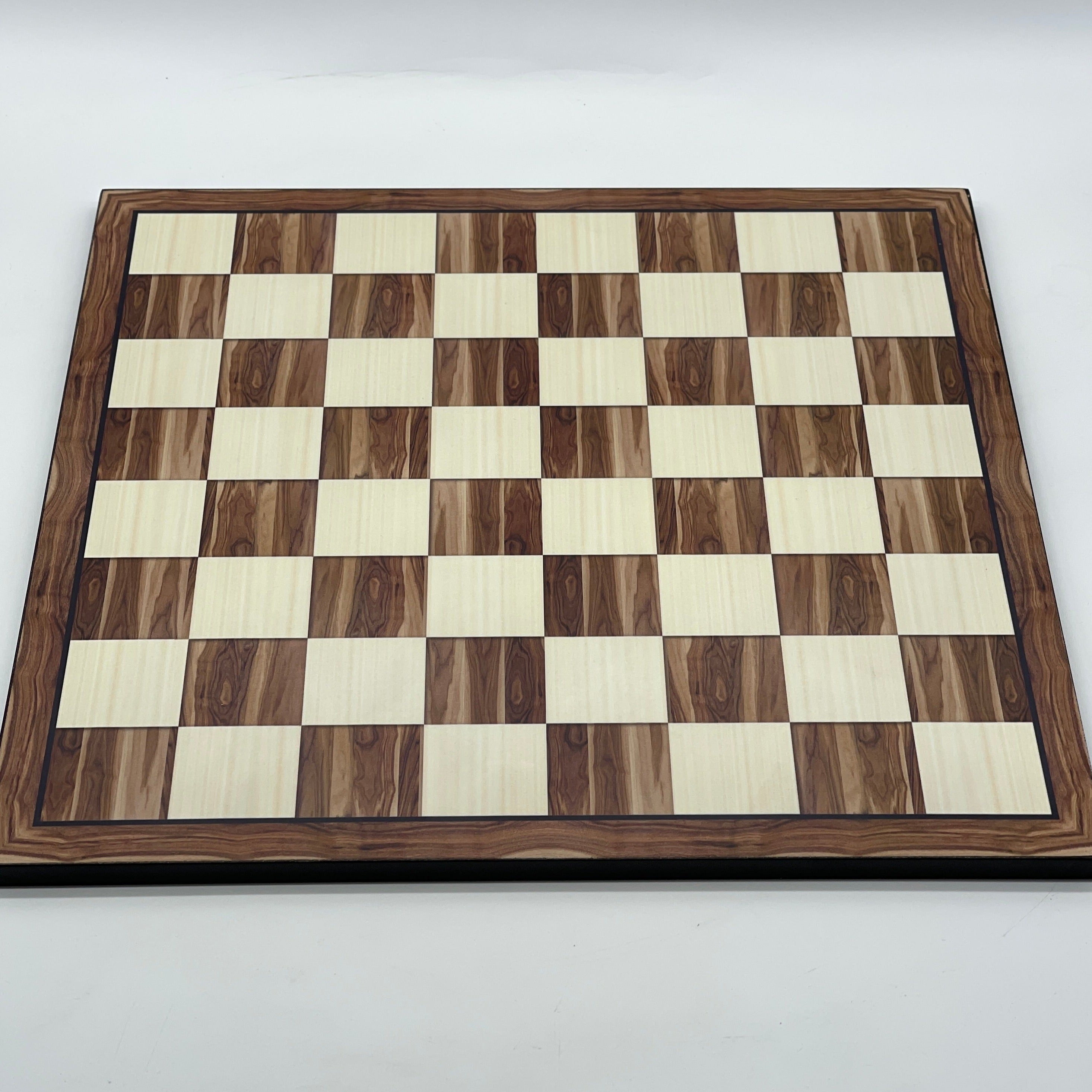 Large Brown Marble Pattern Chess Board With Egyptian Polyester Chess Pieces