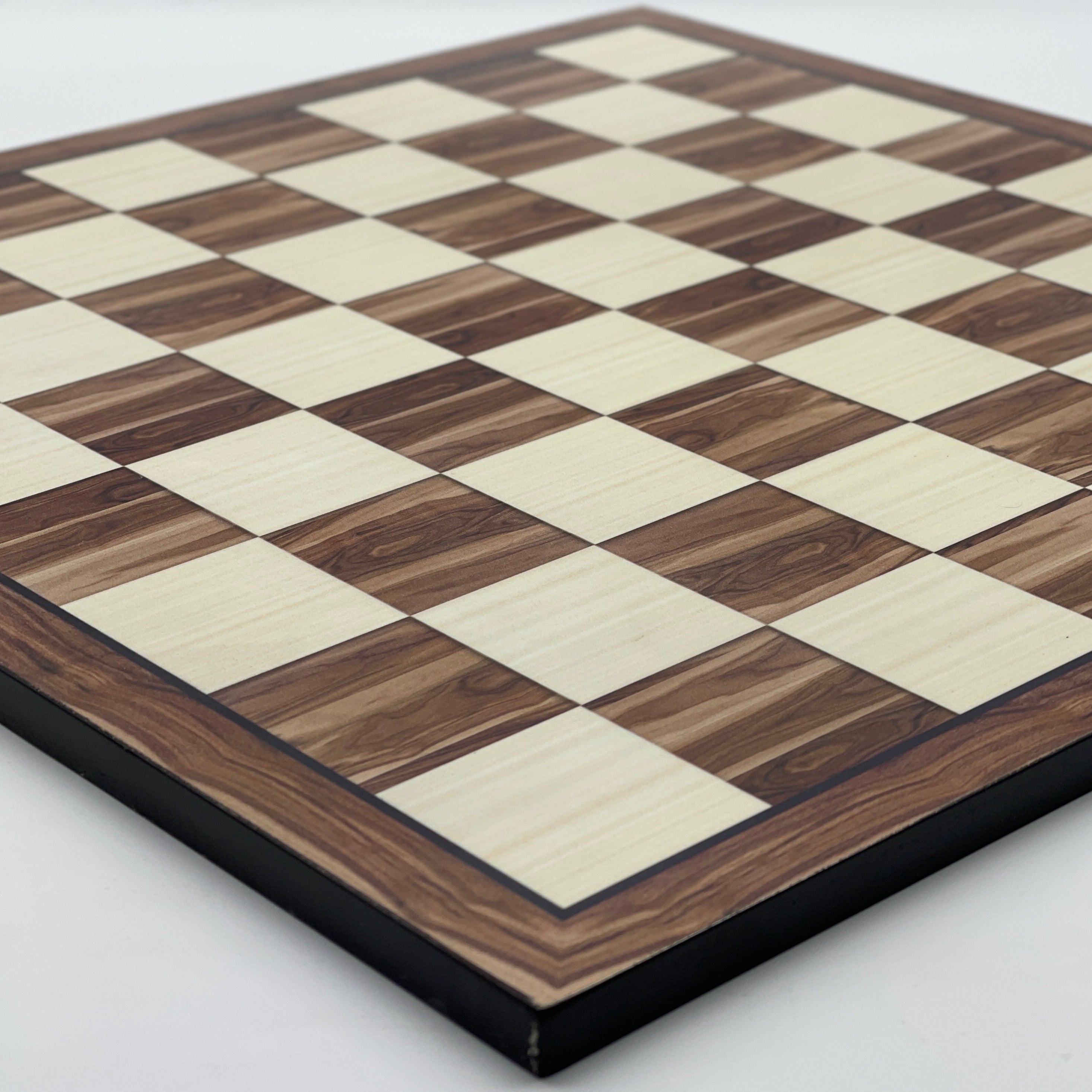 Large Brown Marble Pattern Chess Board With Polyester Chess Pieces
