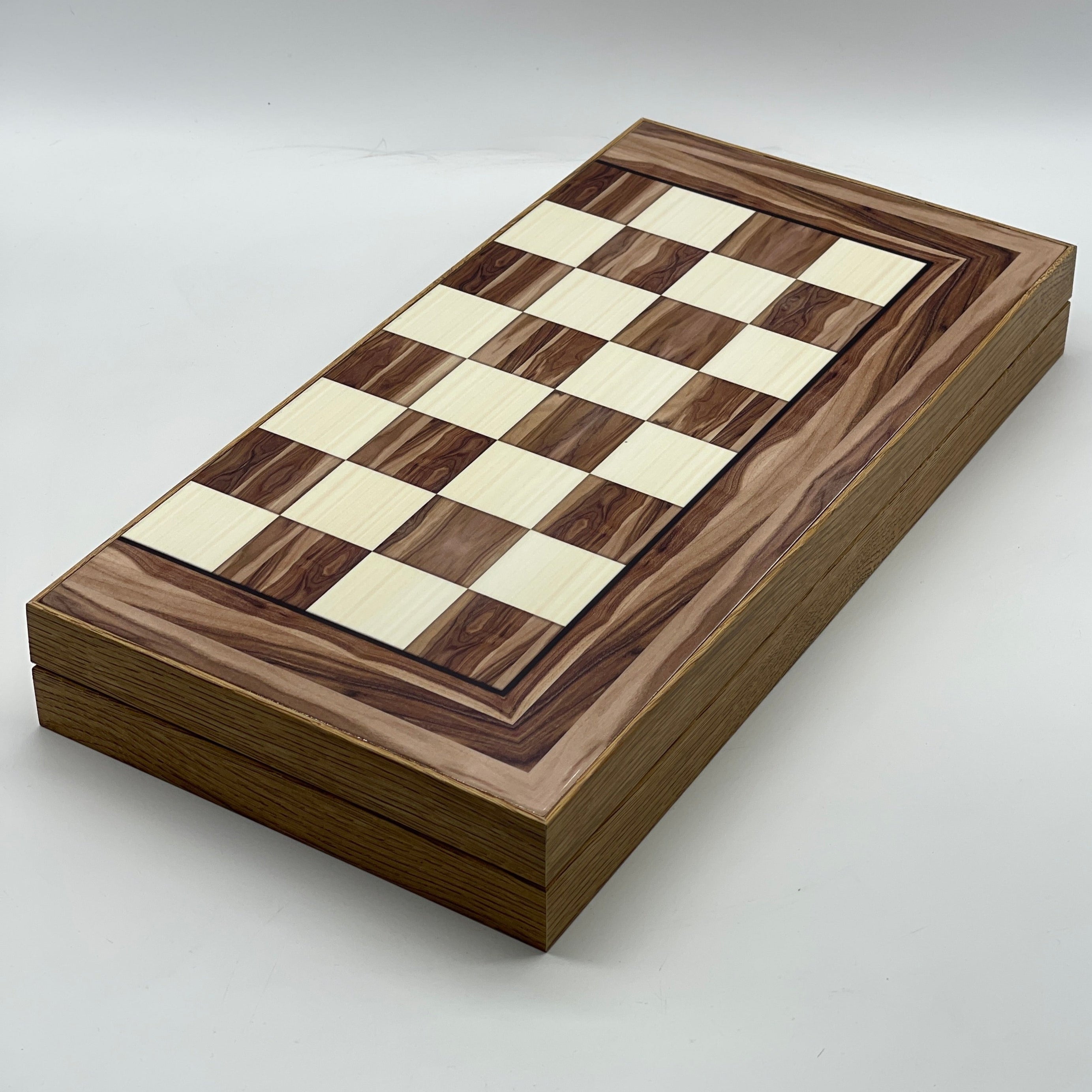 Handmade Brown Pattern Backgammon Set And Polyester Egyptian Chess Pieces