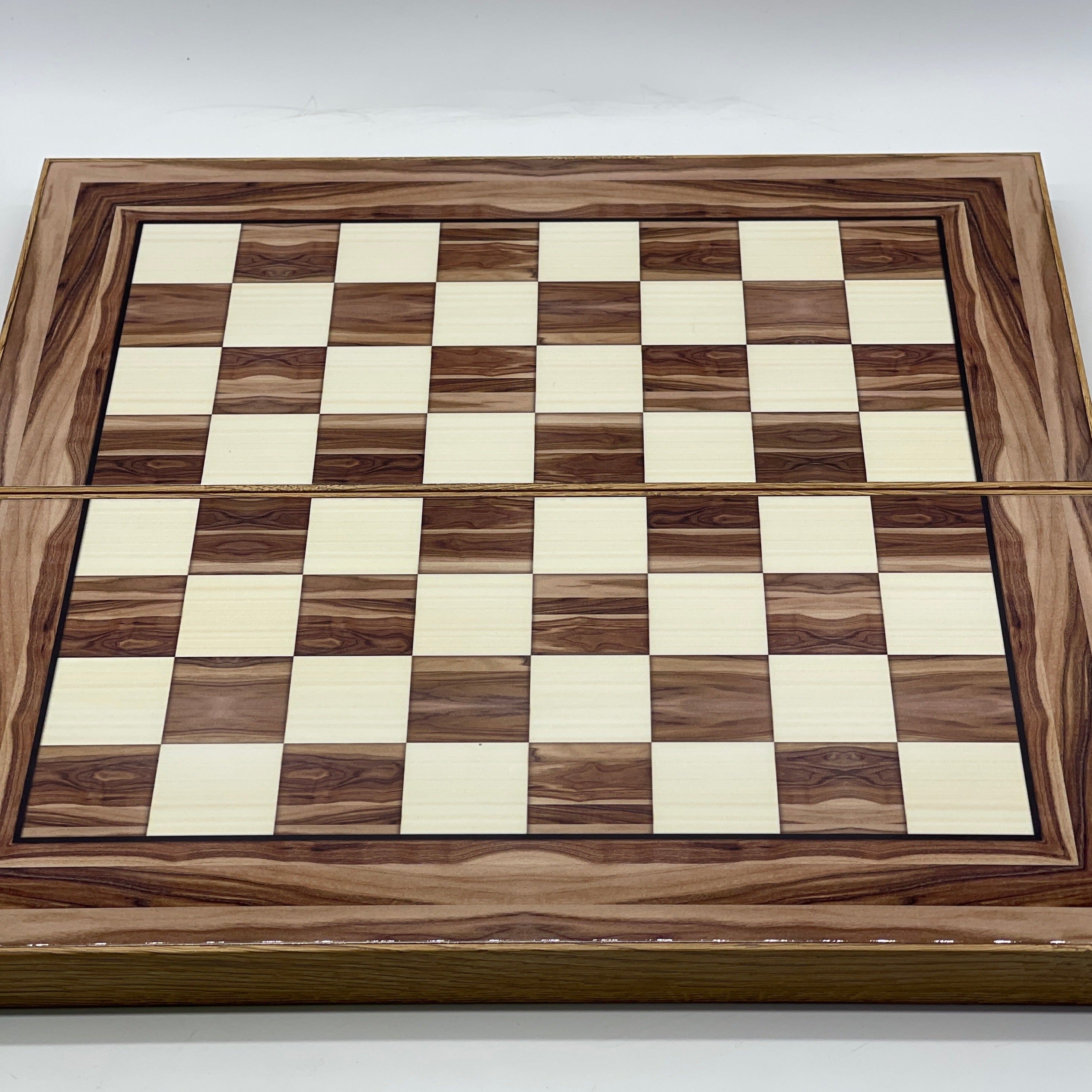 Handmade Brown Pattern Backgammon Set And Polyester Egyptian Chess Pieces