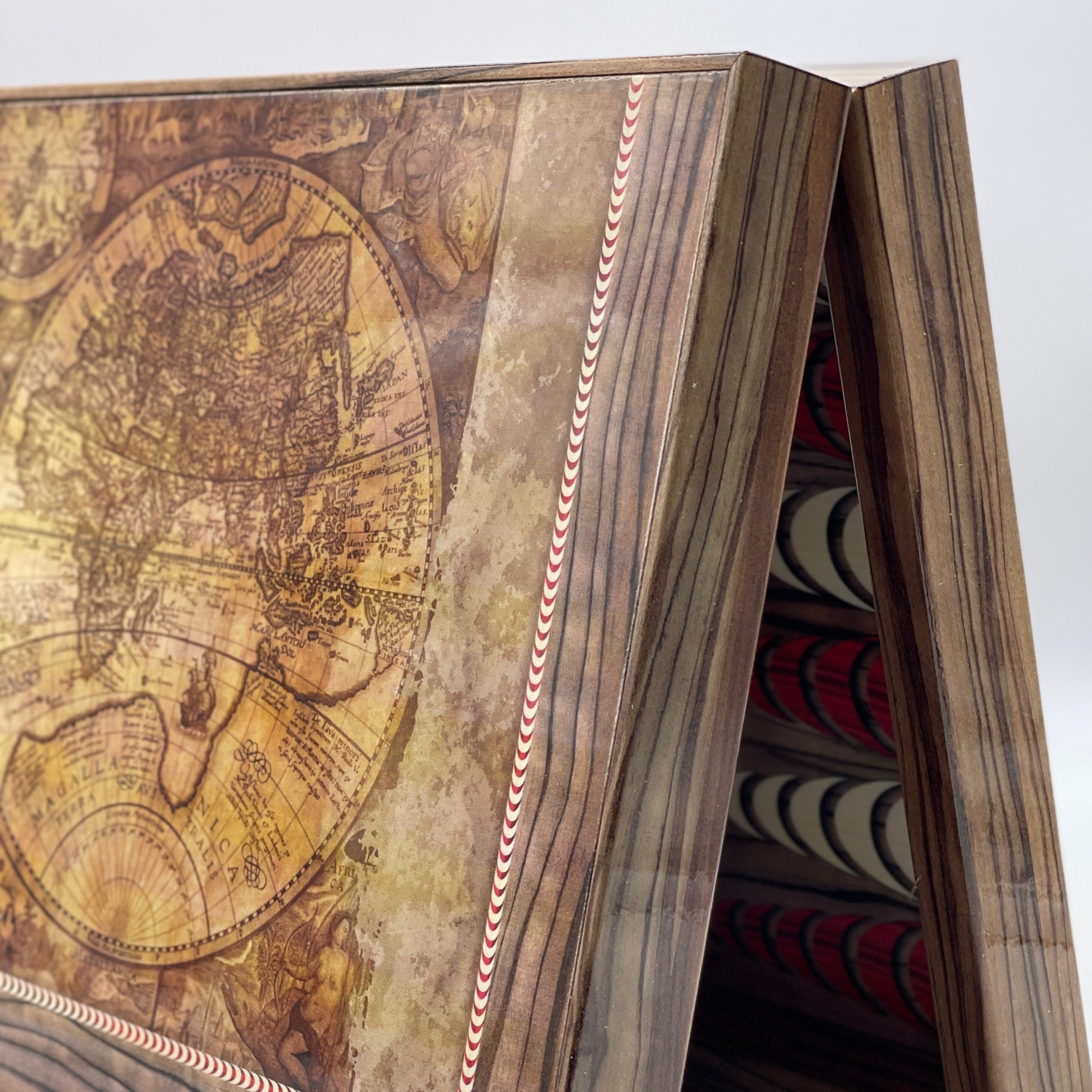 Ancient World Map Orbis Terrarum Wooden Premium Backgammon Set