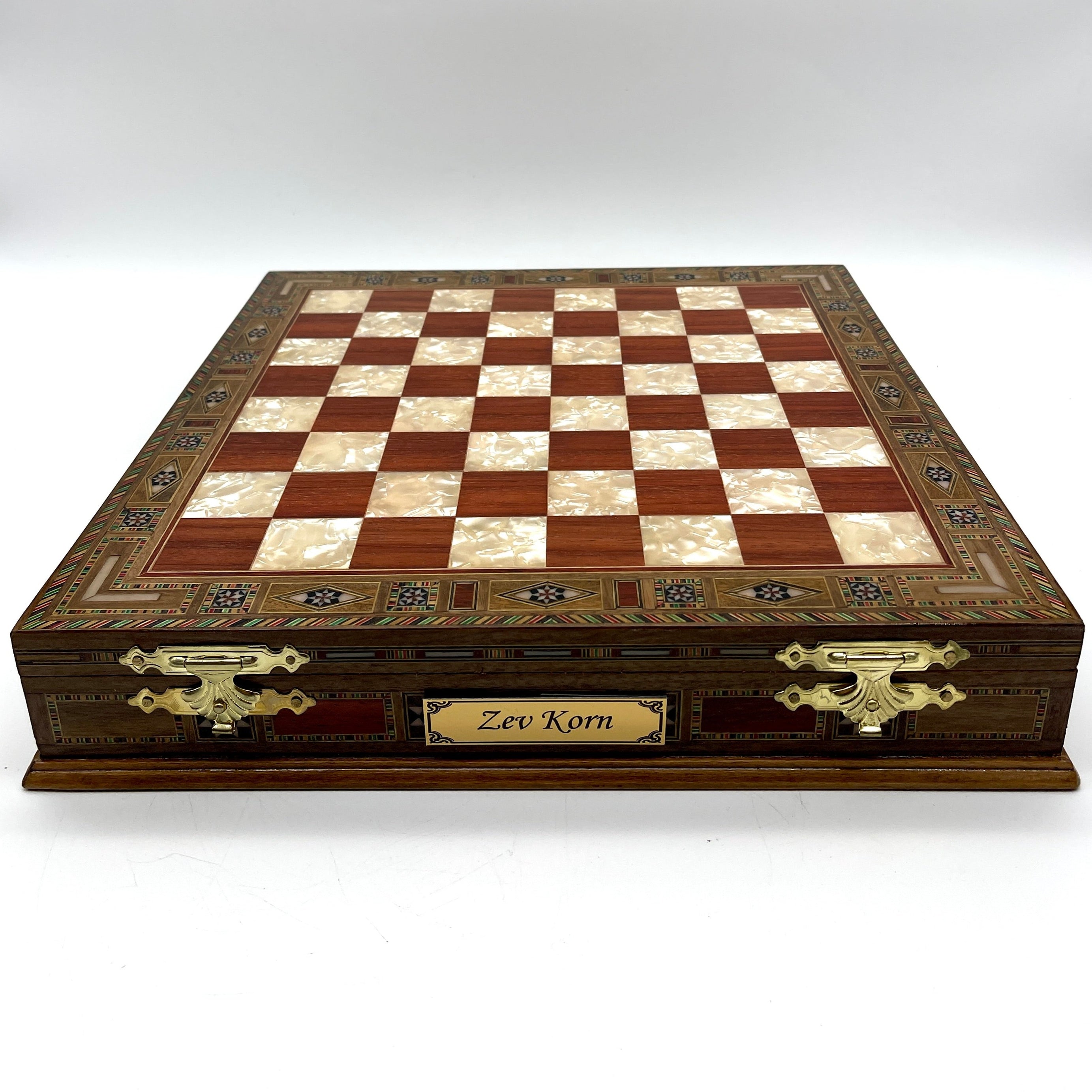 Luxury Handmade Personalized Chess Set with Storage - Metal Chess Pieces