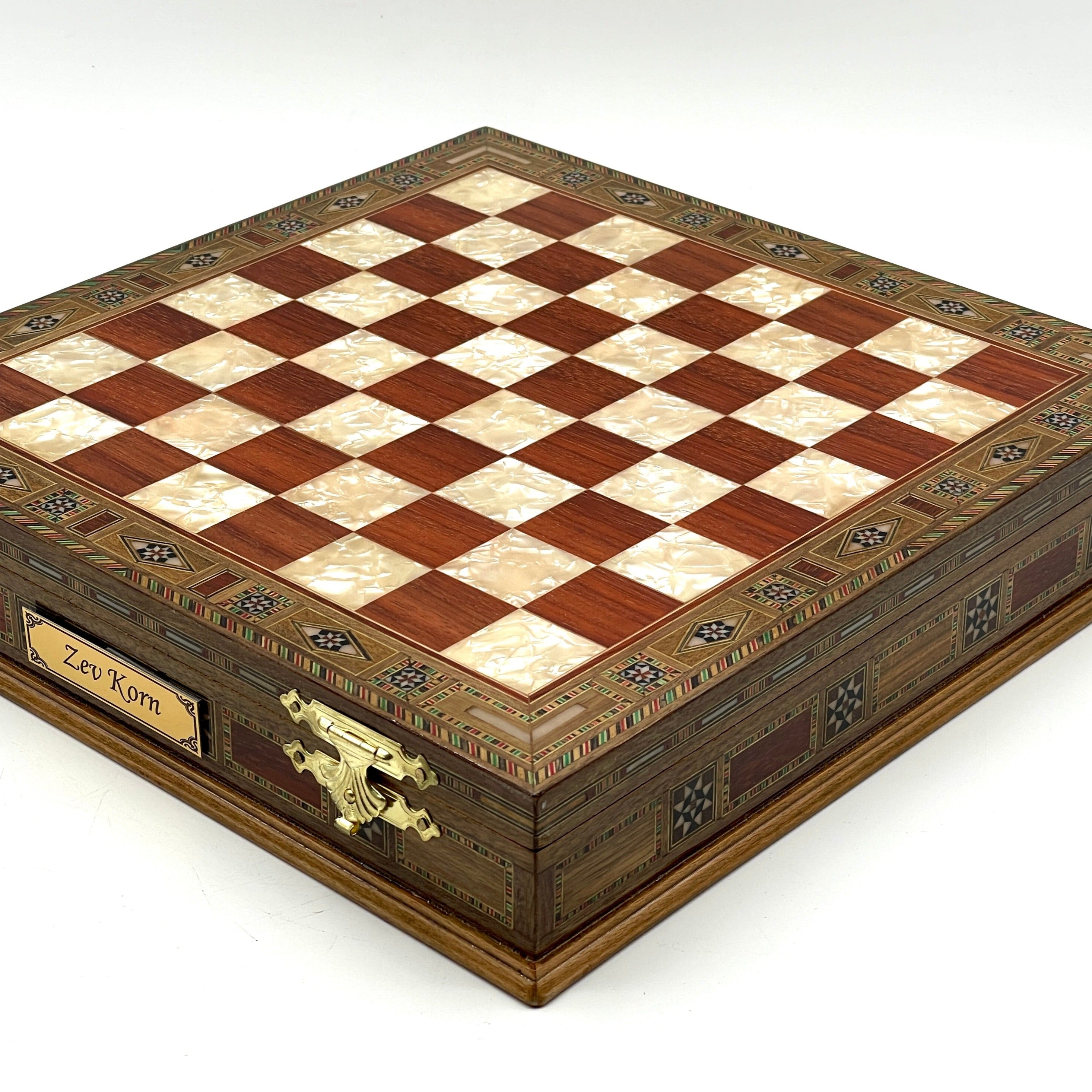 Luxury Handmade Personalized Chess Set with Storage - Metal Chess Pieces