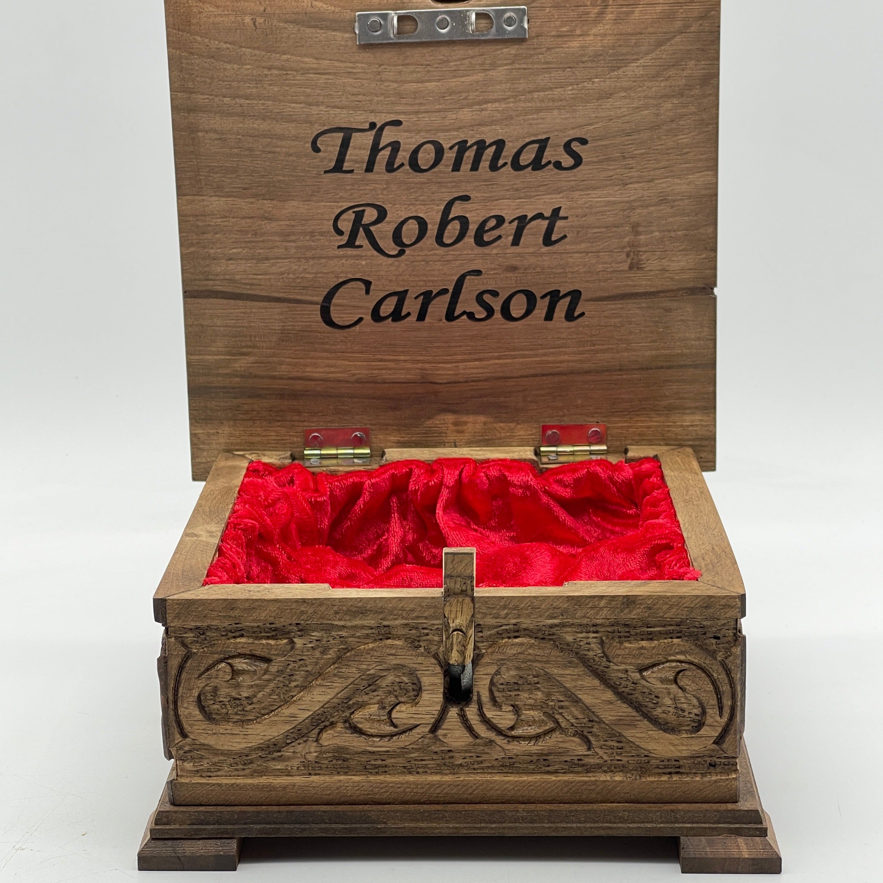 Personalized Boxed Puzzle Chess Set With Hidden Compartment With Chess Board