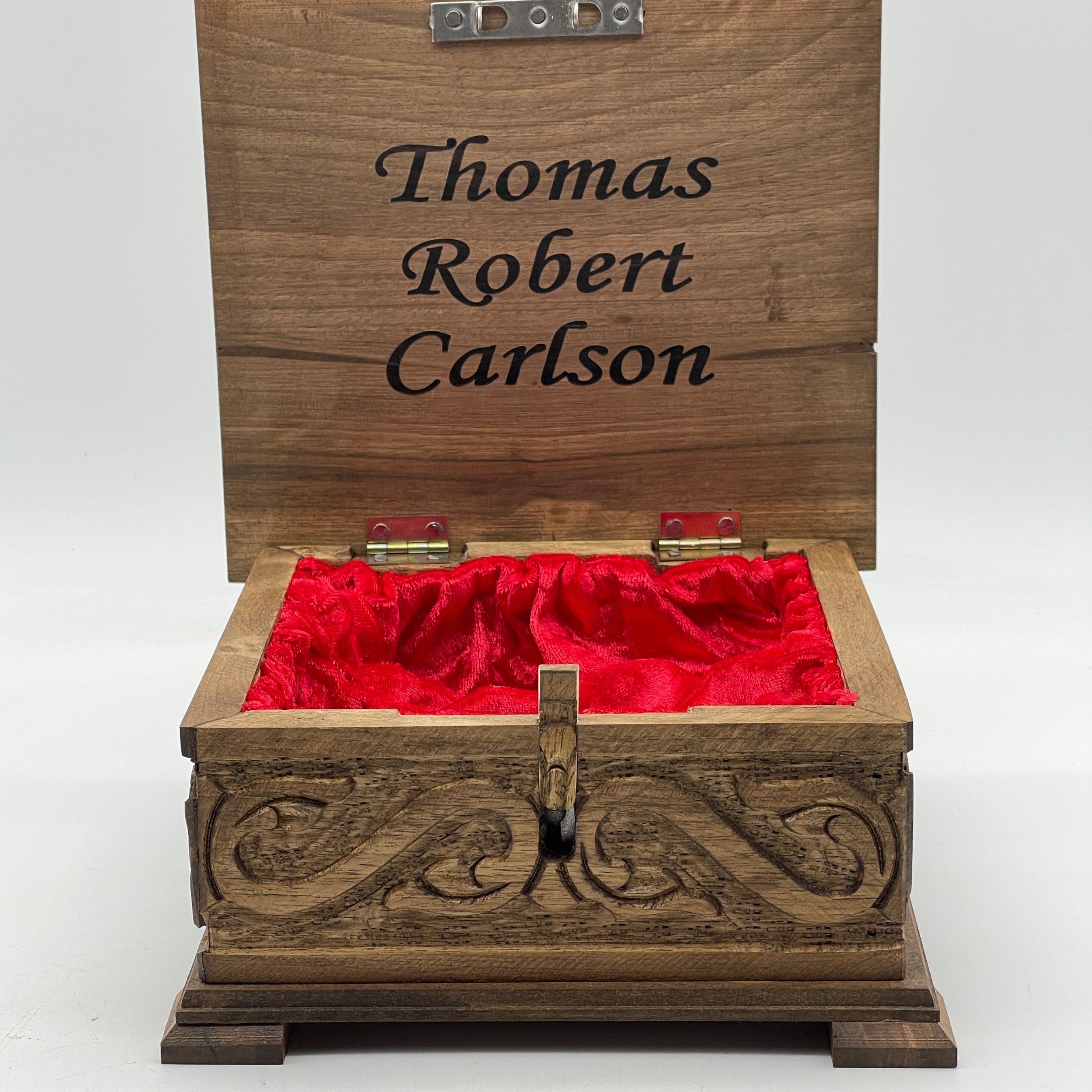 Personalized Boxed Puzzle Chess Set With Hidden Compartment With Chess Board